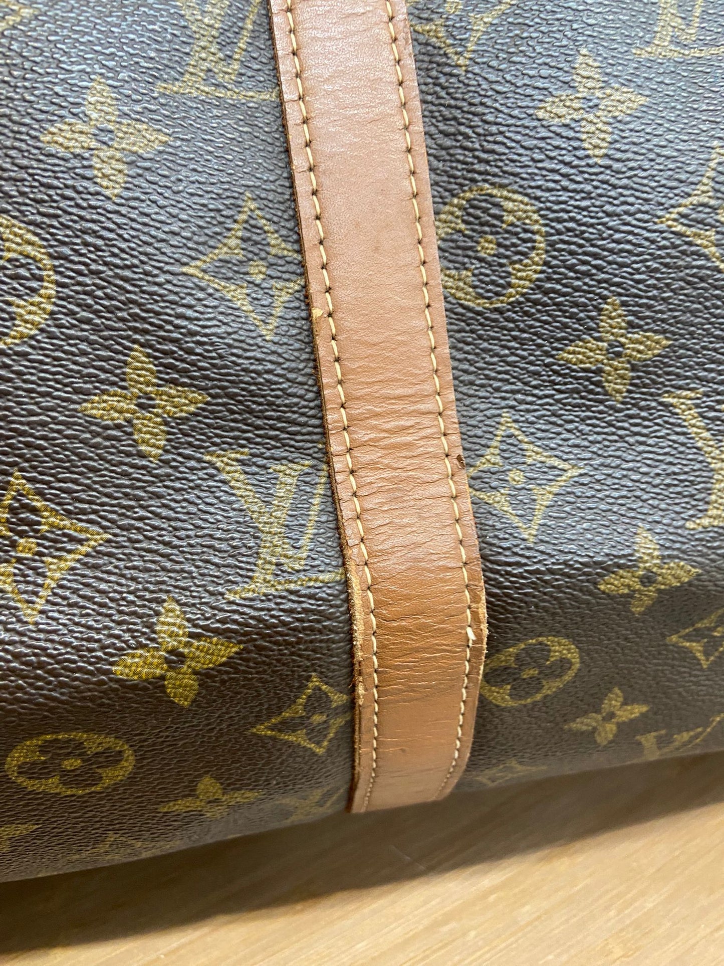 Lv keepall 50老花旅行袋
