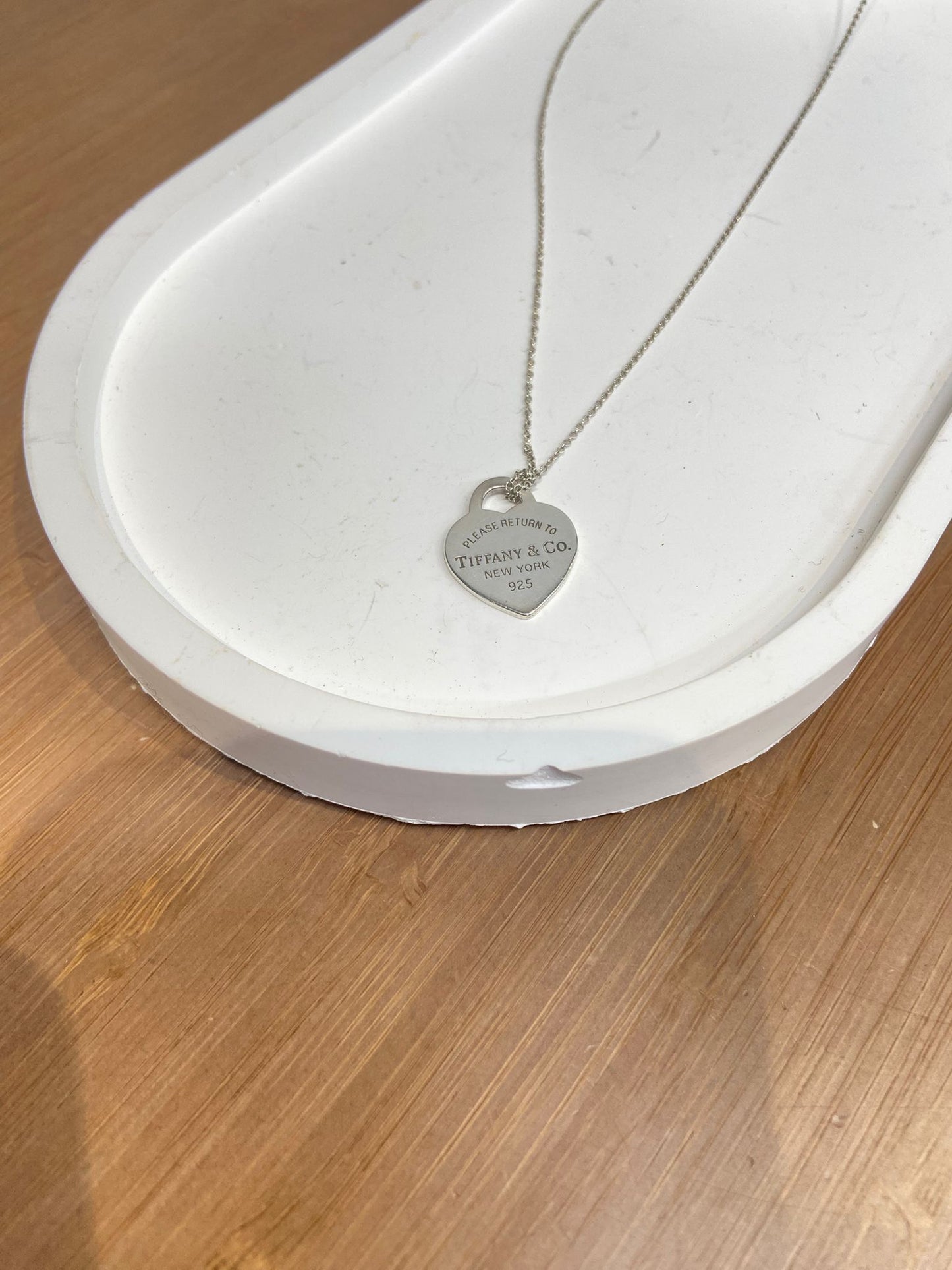 Tiffany &co 純銀頸鏈 心心牌