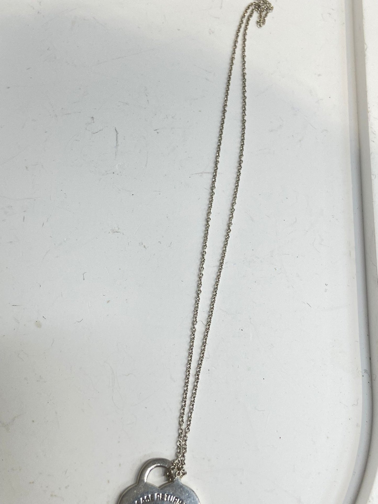 Tiffany &co 純銀頸鏈 心心牌