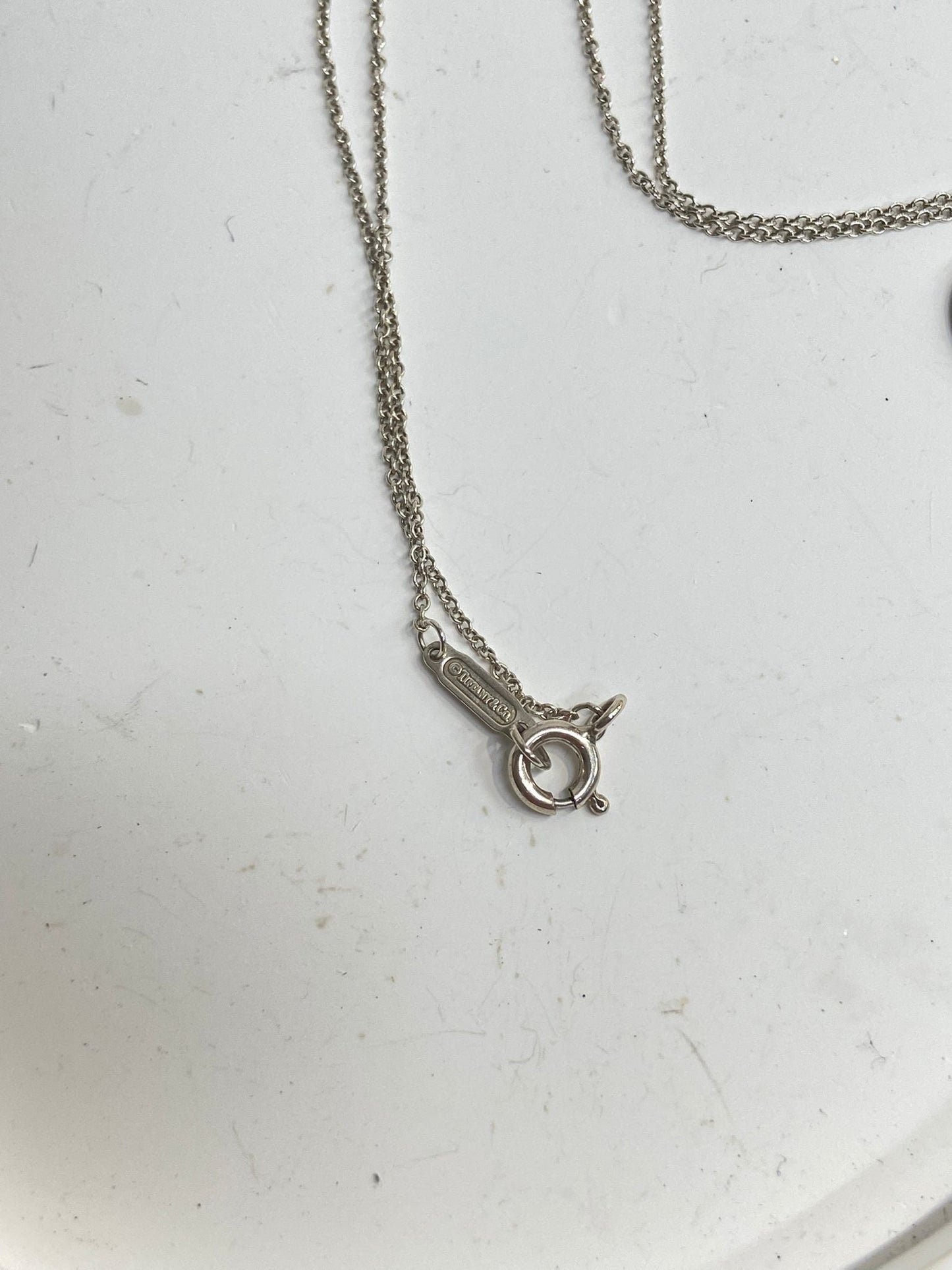 Tiffany &co 純銀頸鏈 心心牌
