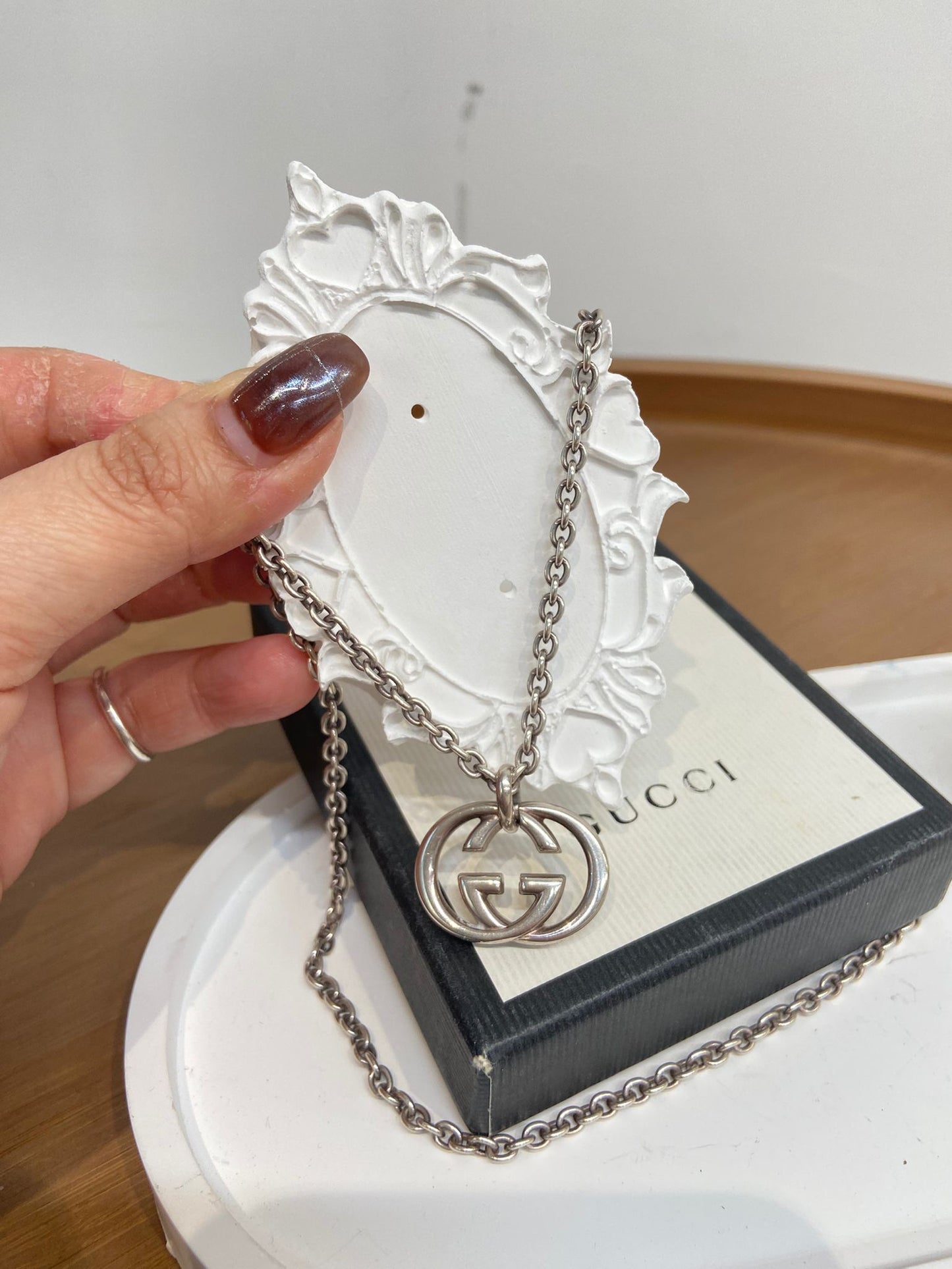Gucci 925 純銀GG 頸鏈