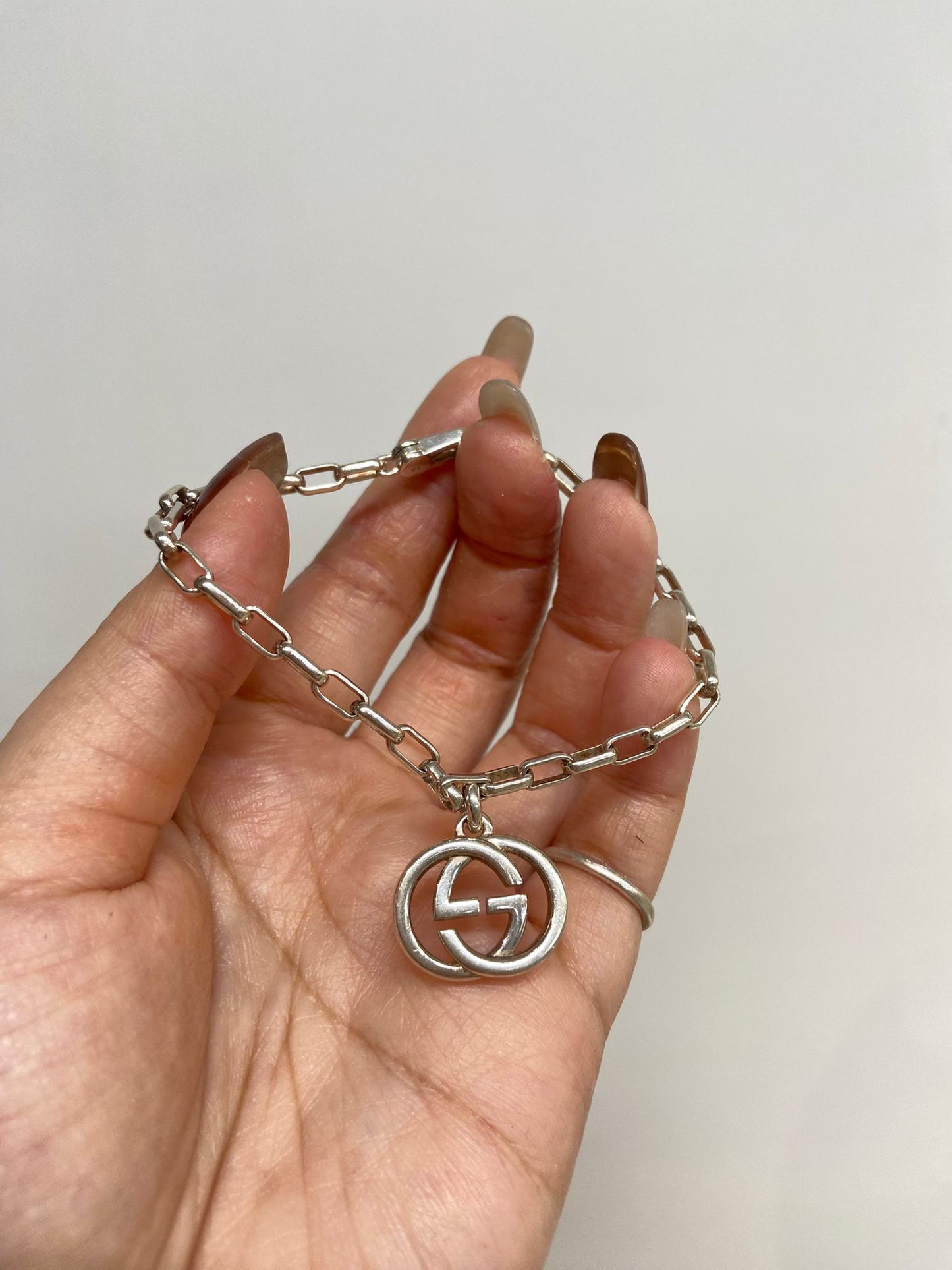 Gucci 925 純銀GG 手鏈