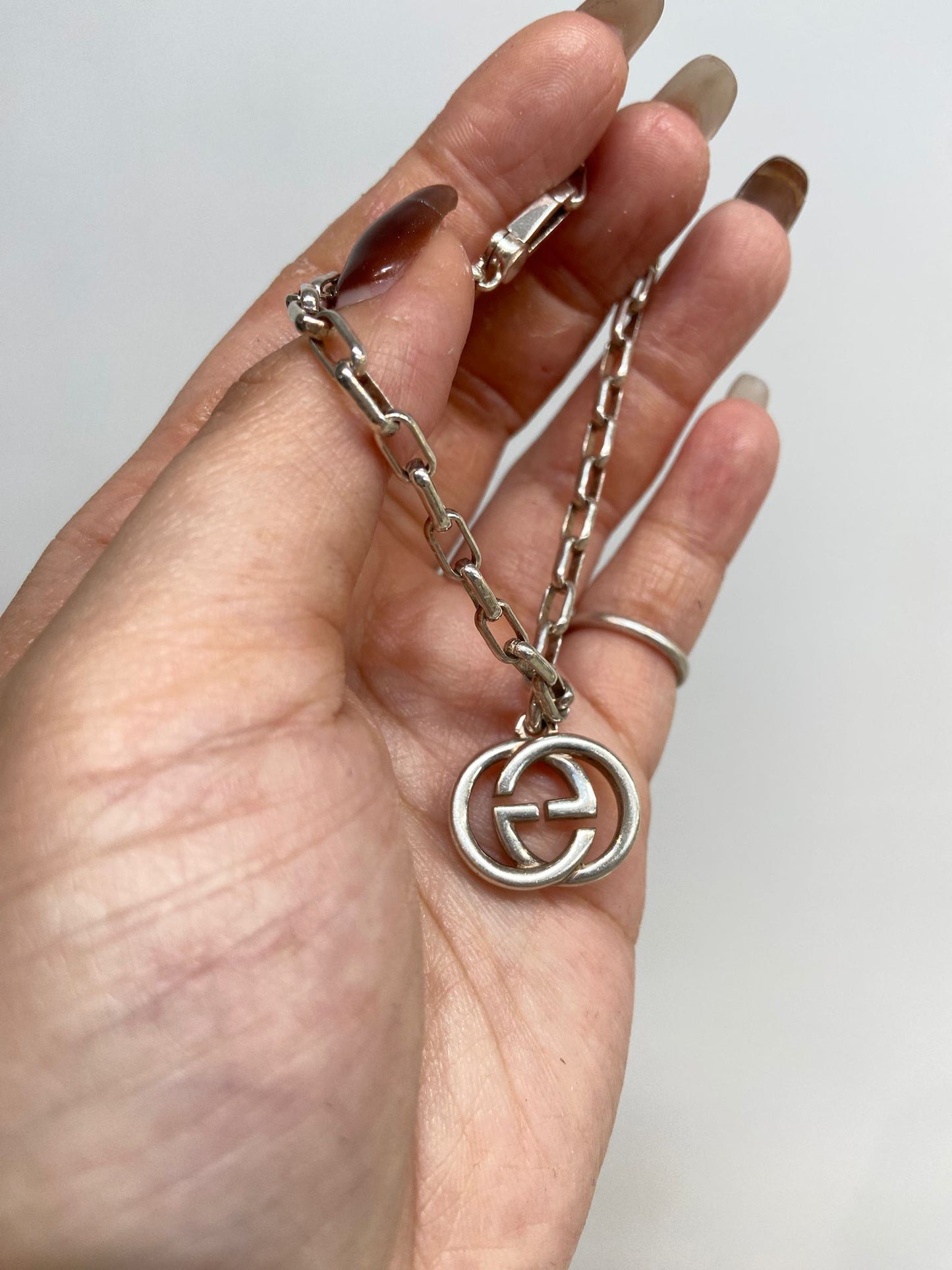Gucci 925 純銀GG 手鏈