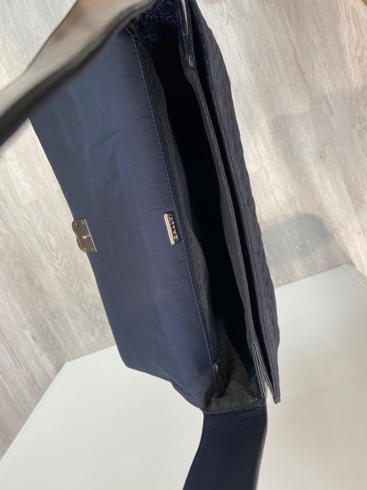 Bally 黑銀菱格單肩袋