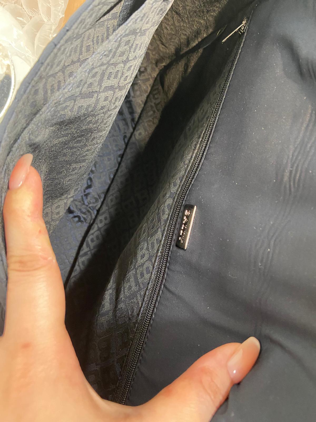 Bally 黑銀菱格單肩袋