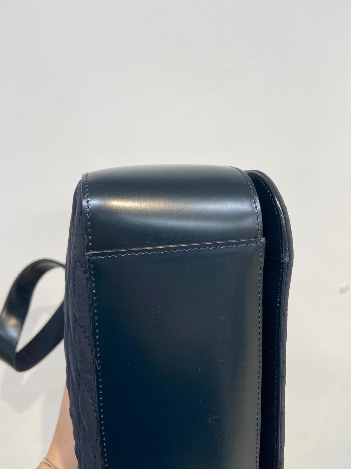 Bally 黑銀菱格單肩袋