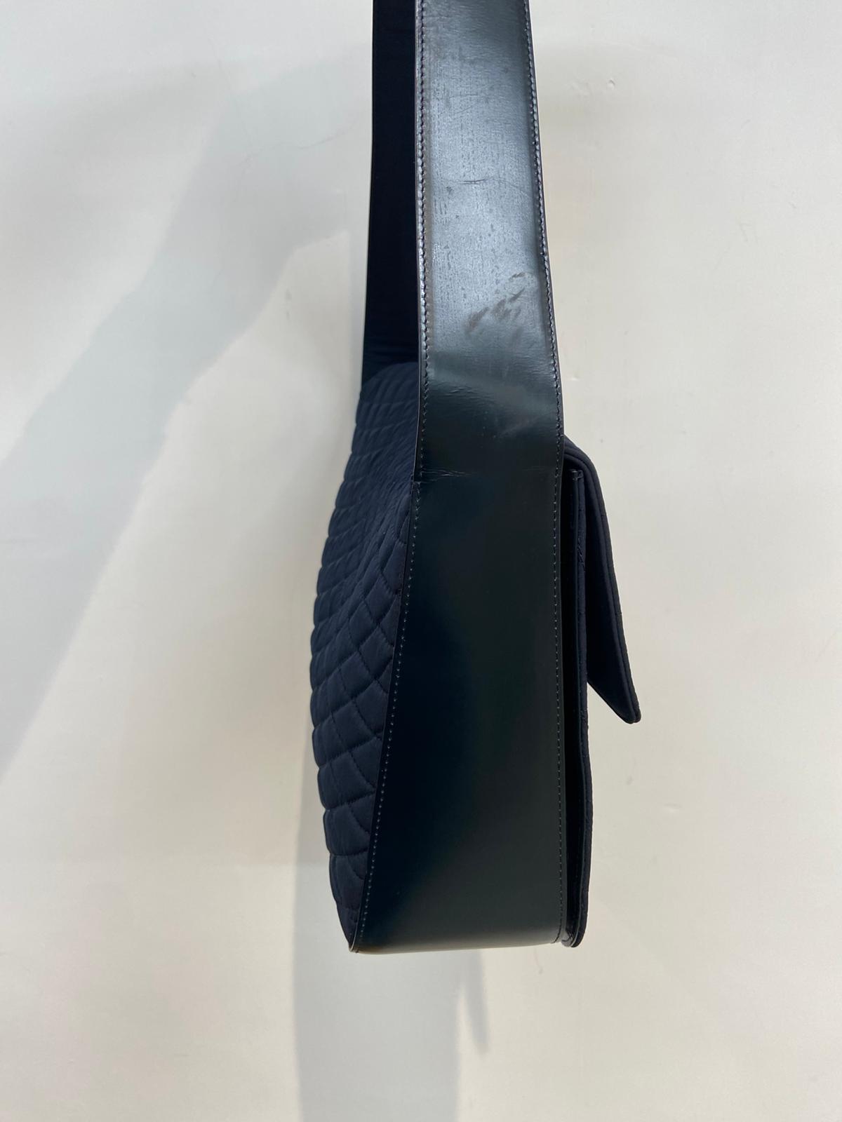 Bally 黑銀菱格單肩袋
