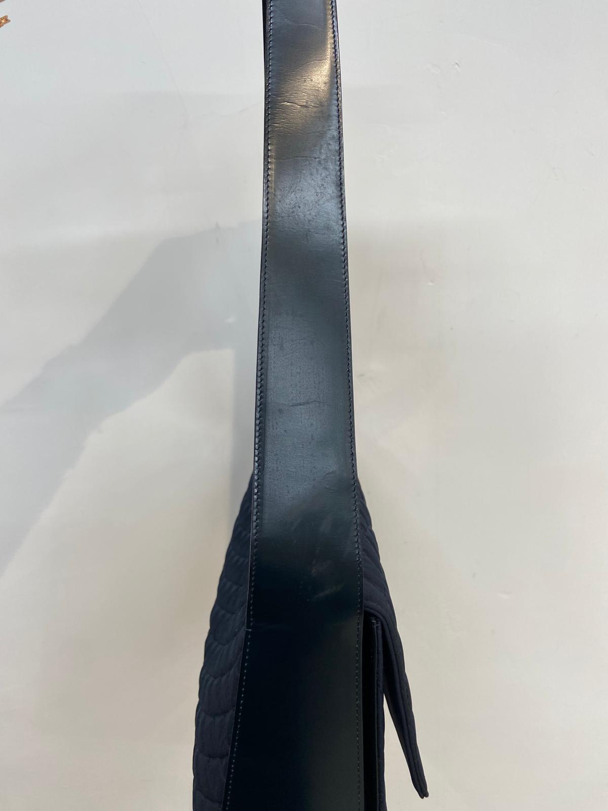 Bally 黑銀菱格單肩袋