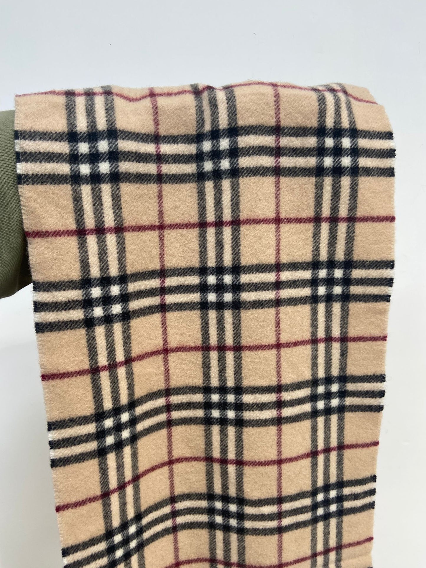 Burberry 米色 格仔羊毛頸巾