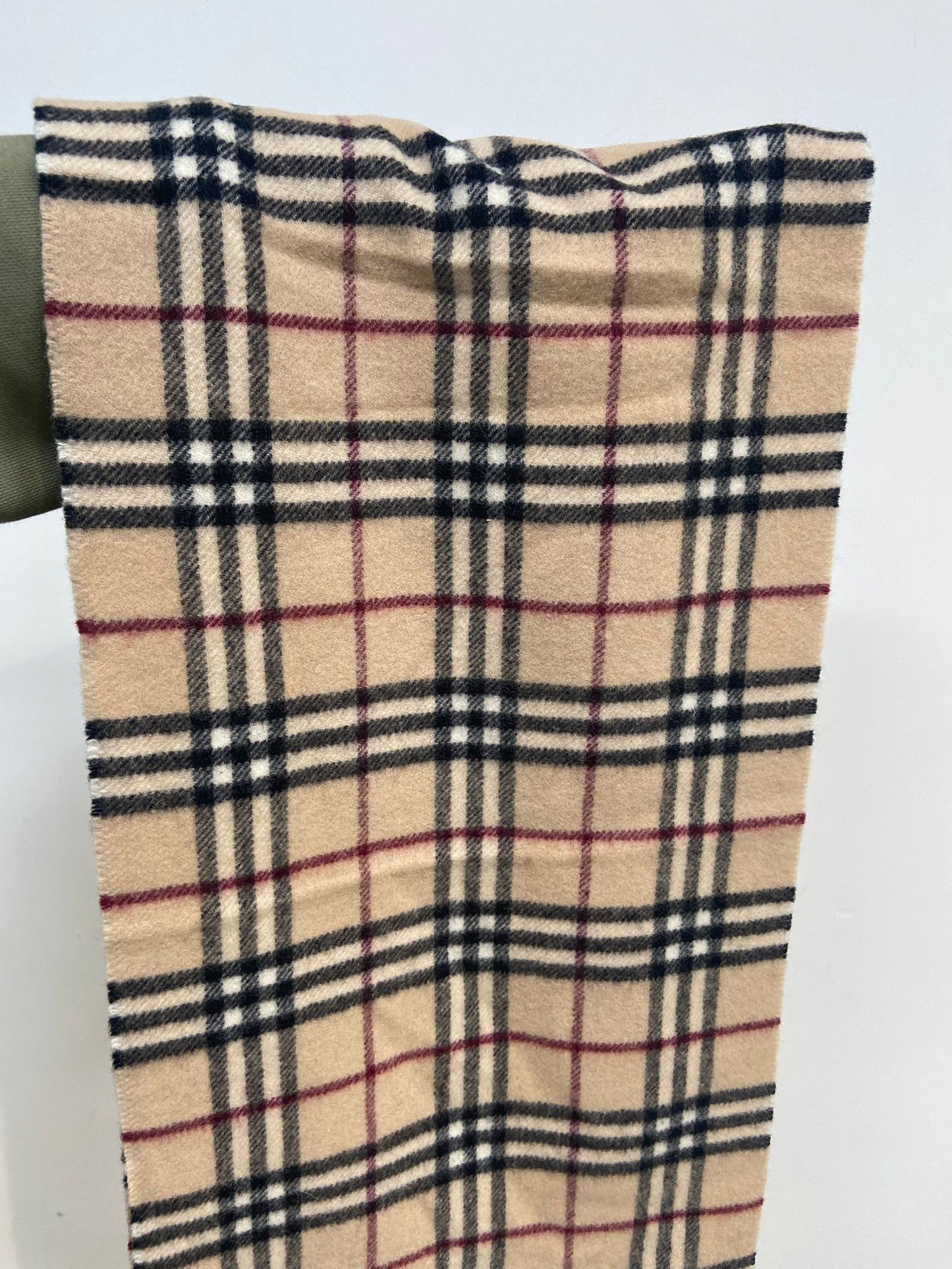 Burberry 米色 格仔羊毛頸巾