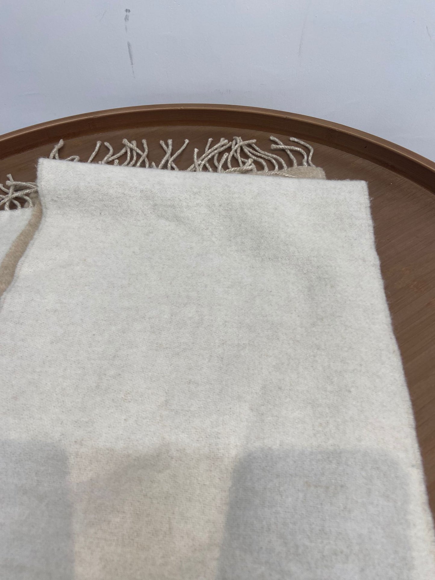 Loewe 米色 雙面羊絨圍巾