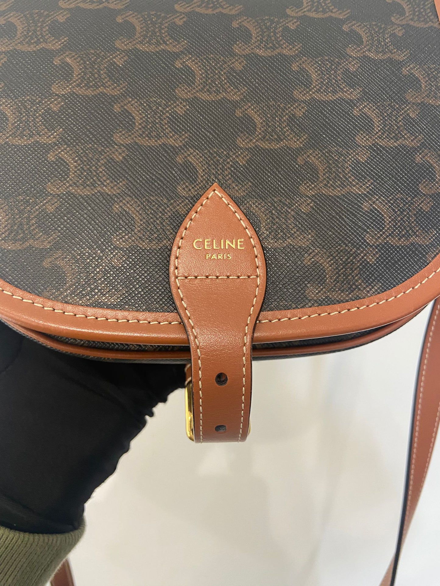 CELINE folco 老花 馬鞍包