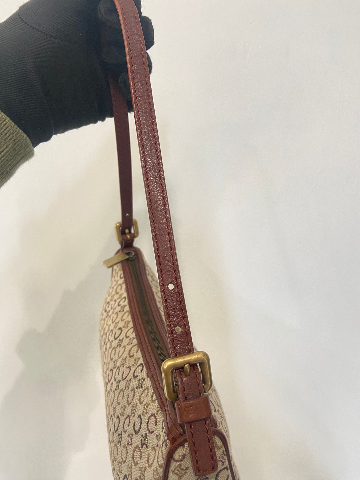 Celine 米色老花 腋下包