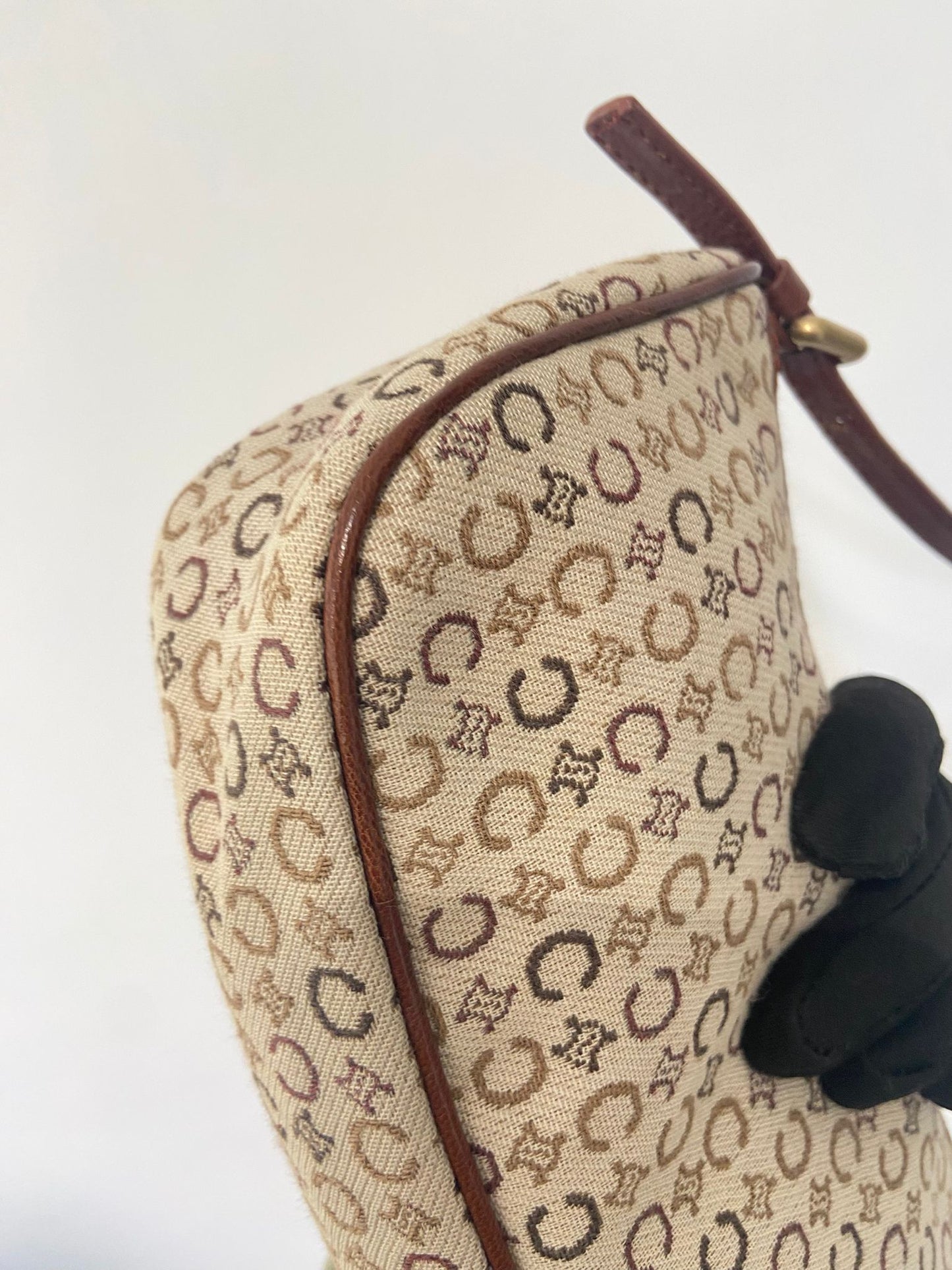 Celine 米色老花 腋下包