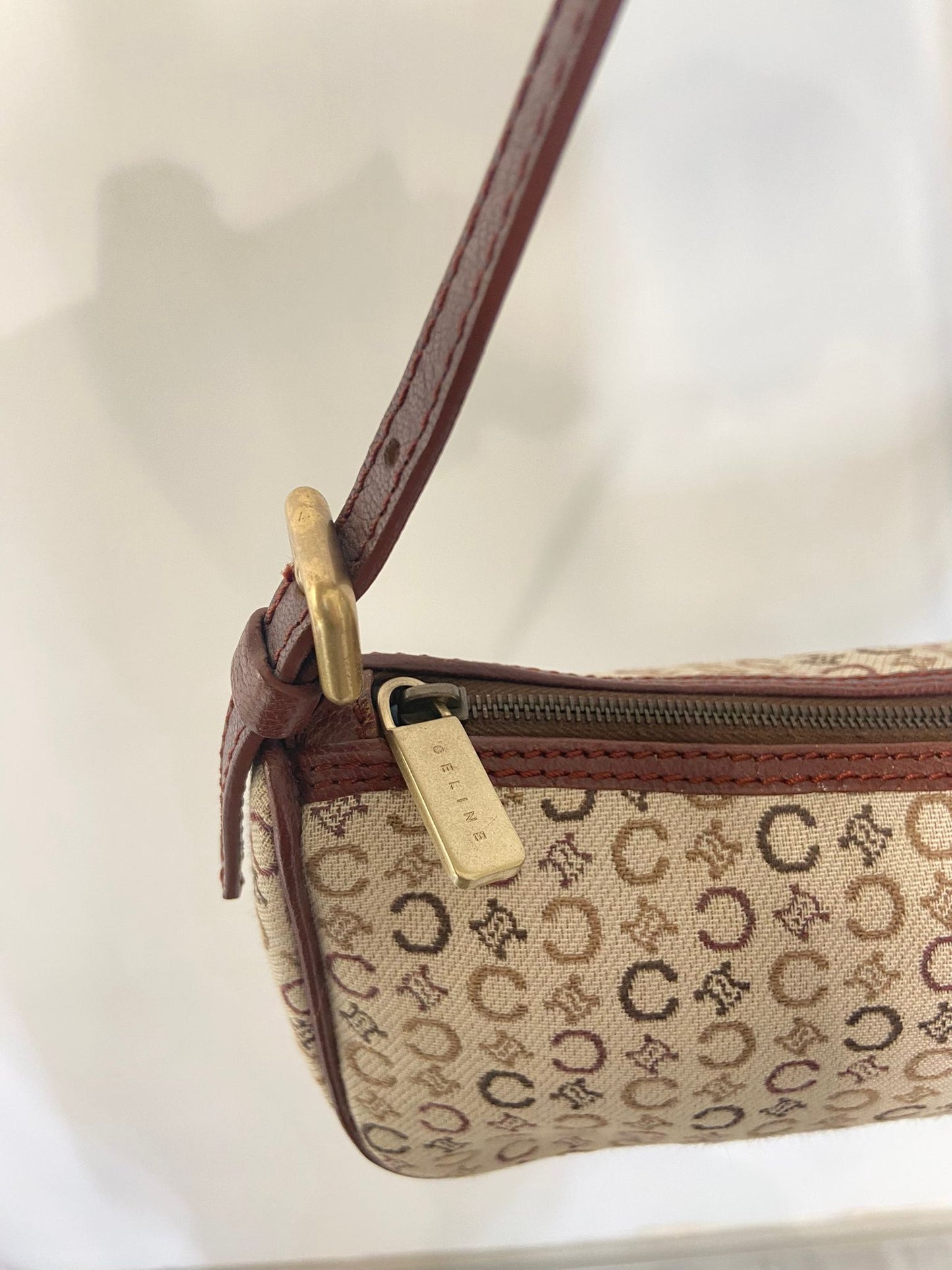 Celine 米色老花 腋下包