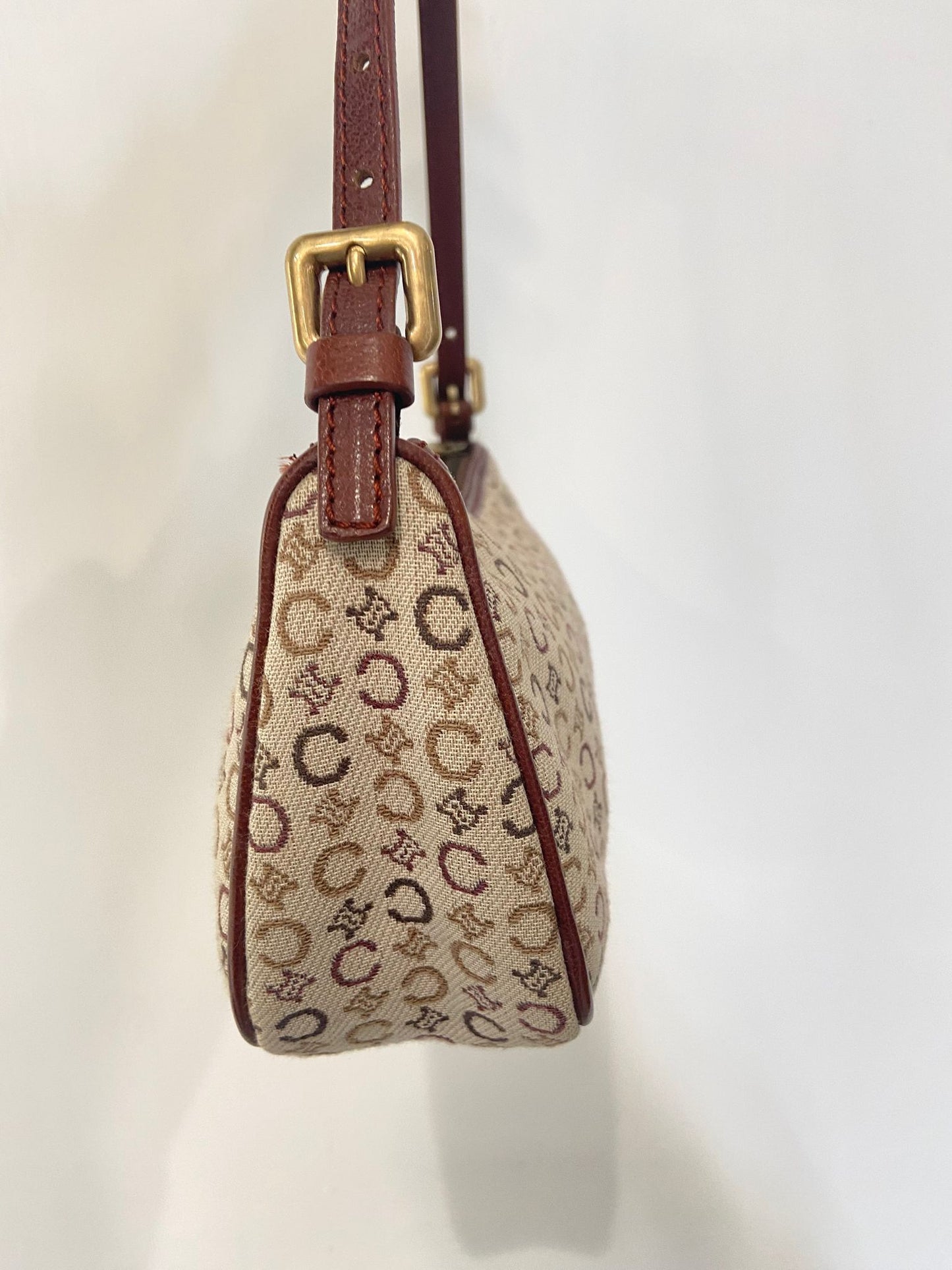 Celine 米色老花 腋下包
