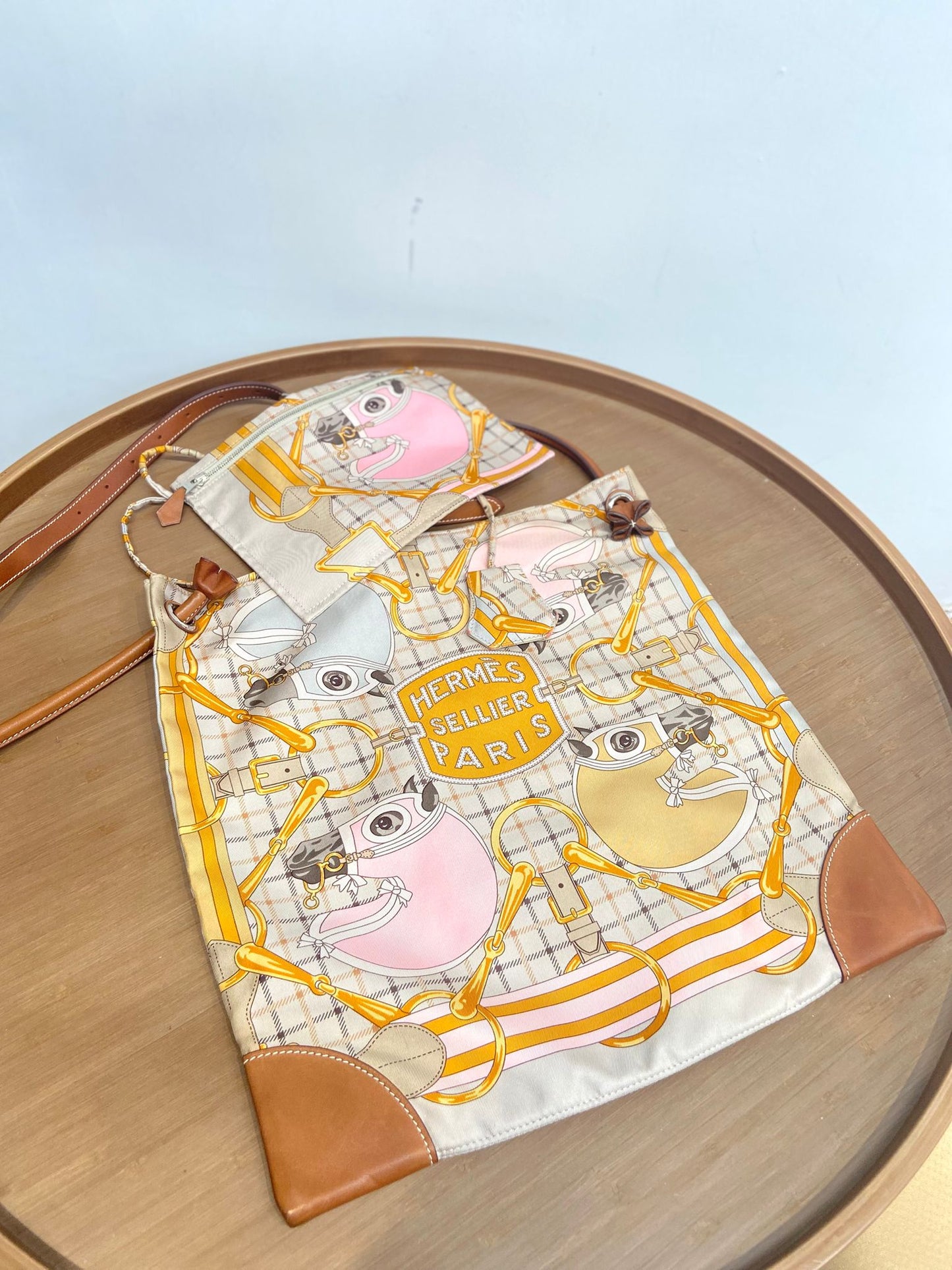 Hermes silk in Aline bag