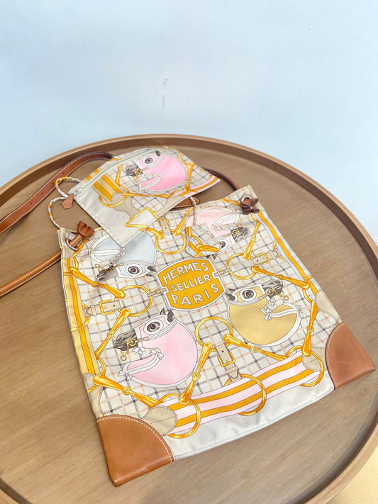Hermes silk in Aline bag