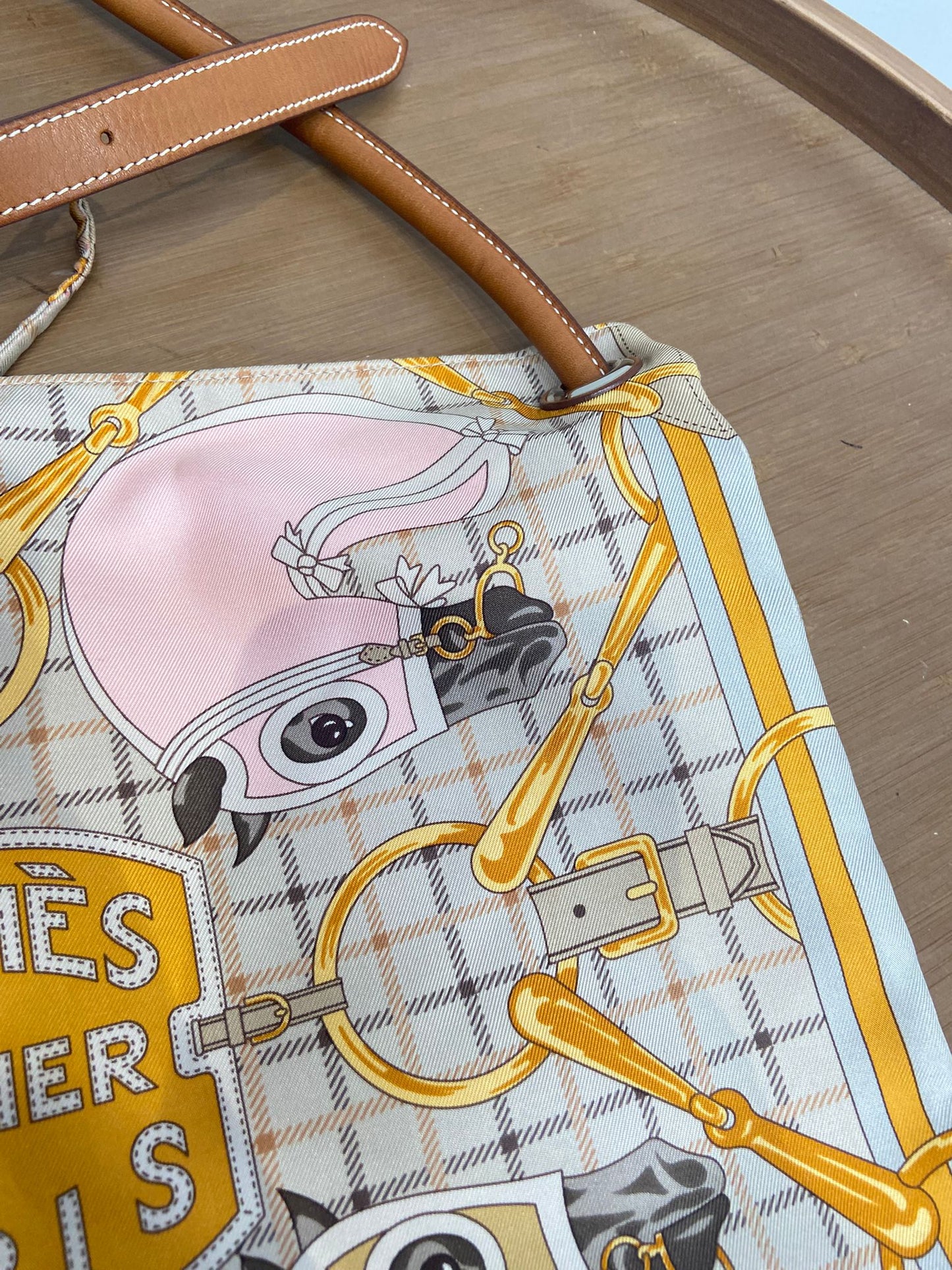 Hermes silk in Aline bag