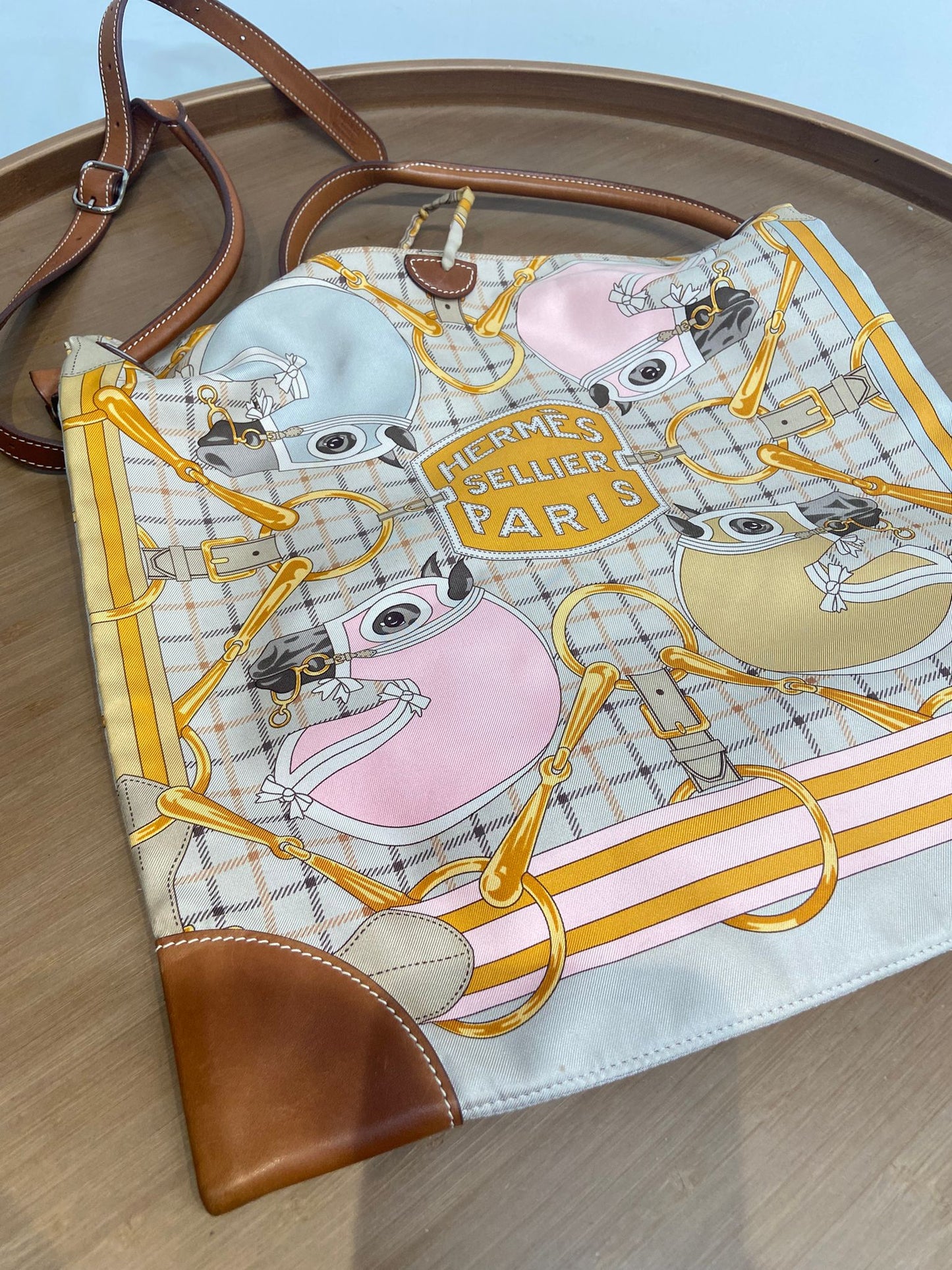 Hermes silk in Aline bag