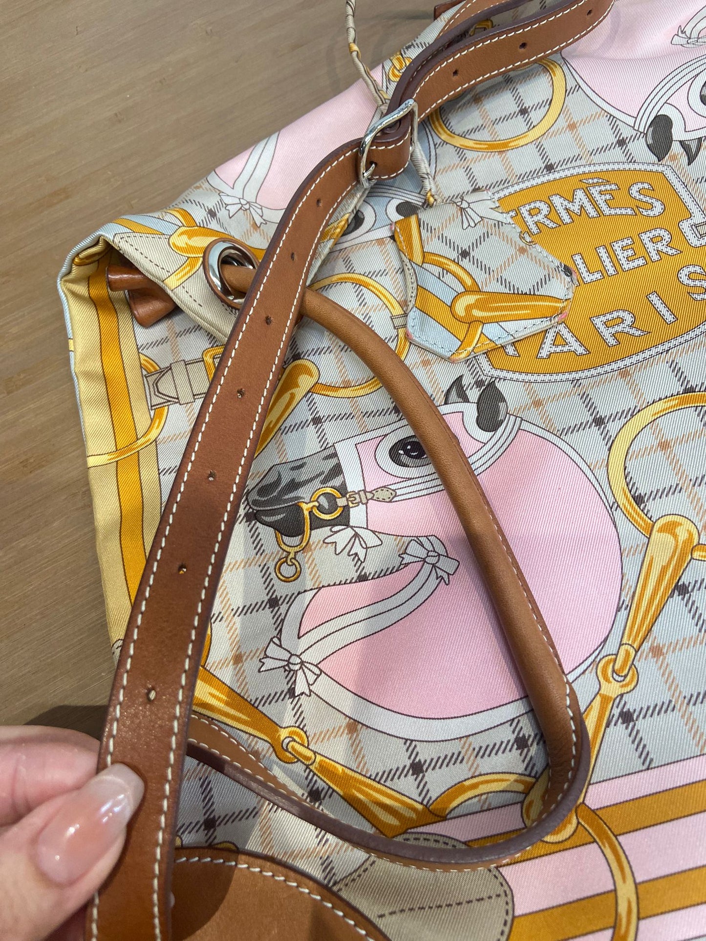 Hermes silk in Aline bag