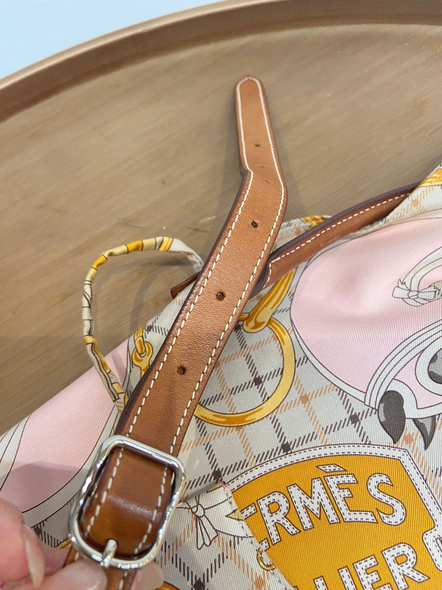 Hermes silk in Aline bag