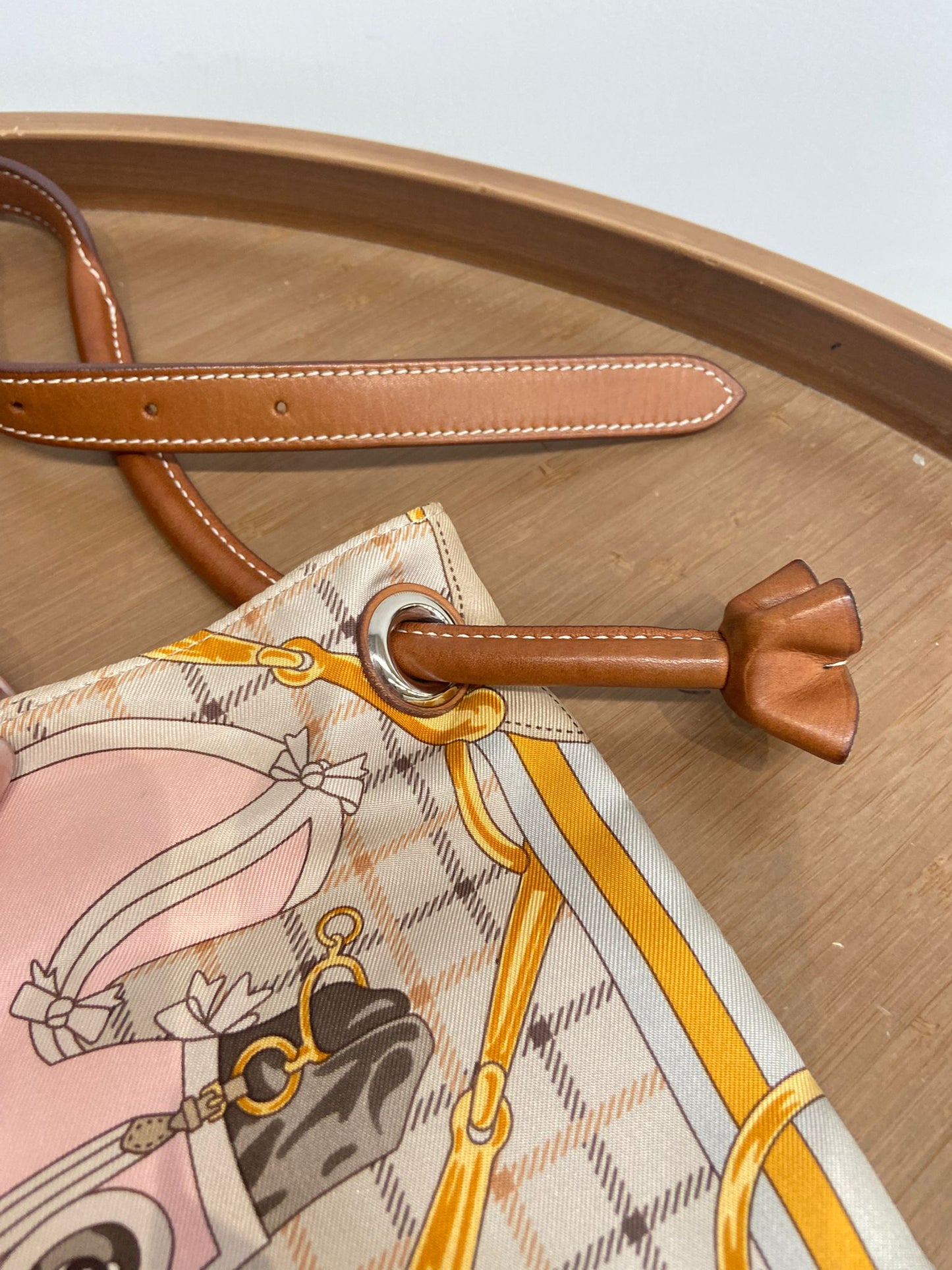 Hermes silk in Aline bag