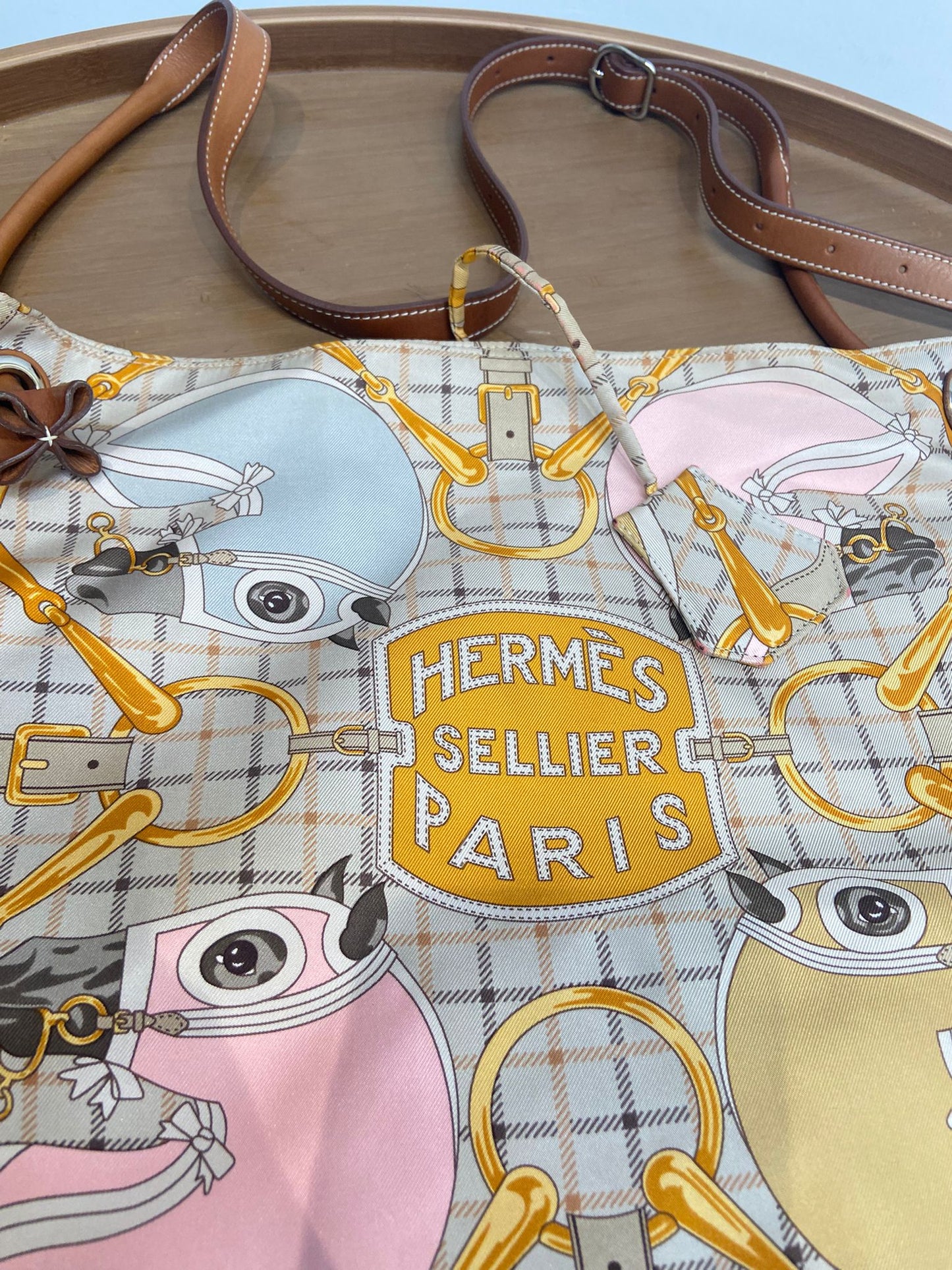 Hermes silk in Aline bag
