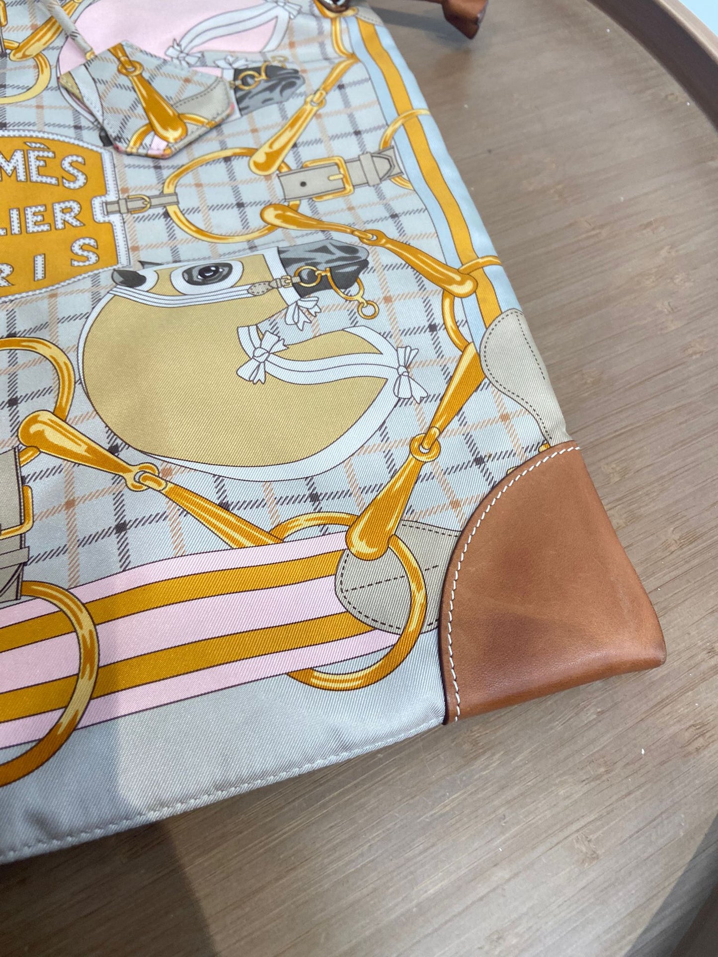 Hermes silk in Aline bag