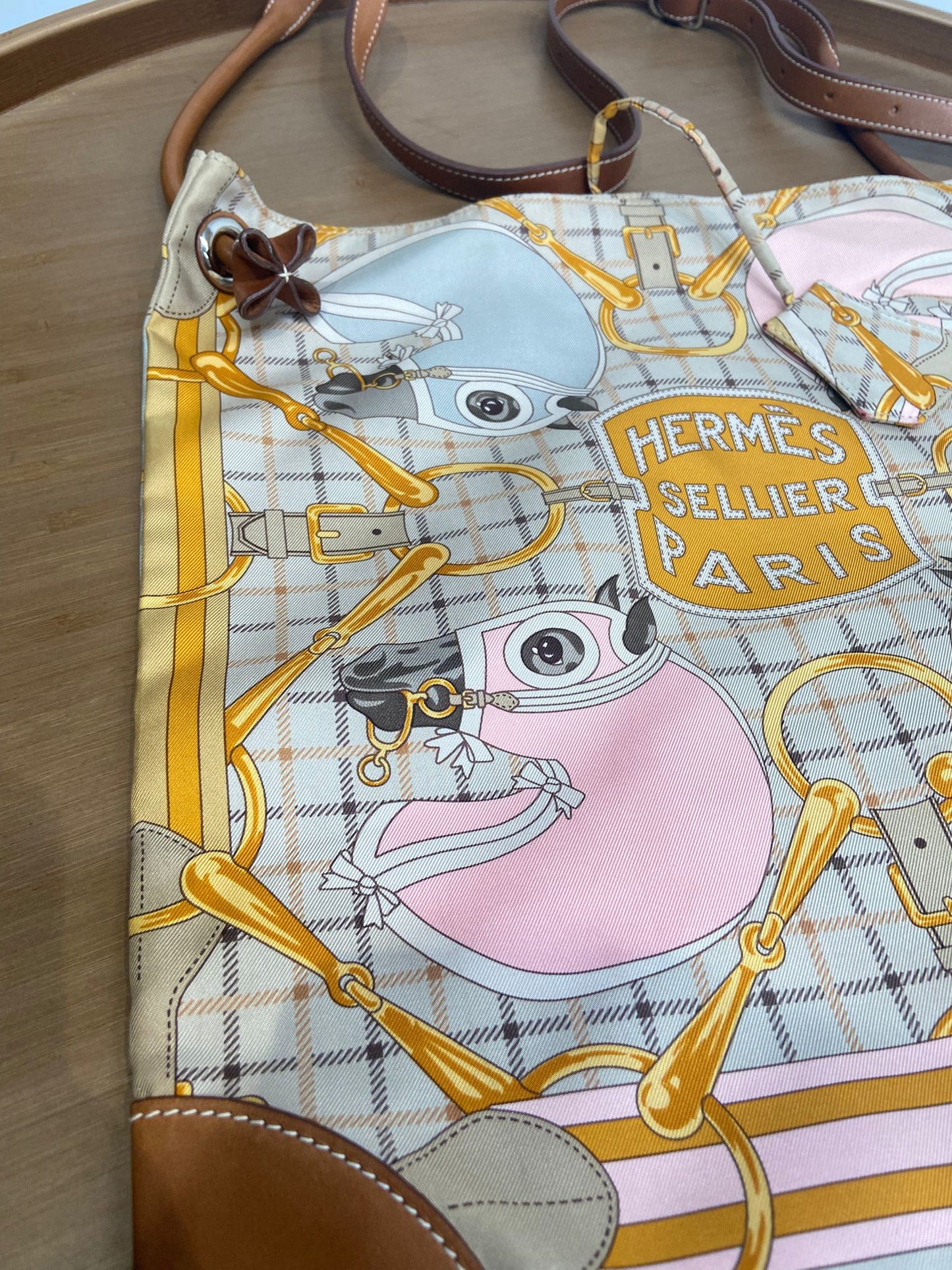 Hermes silk in Aline bag