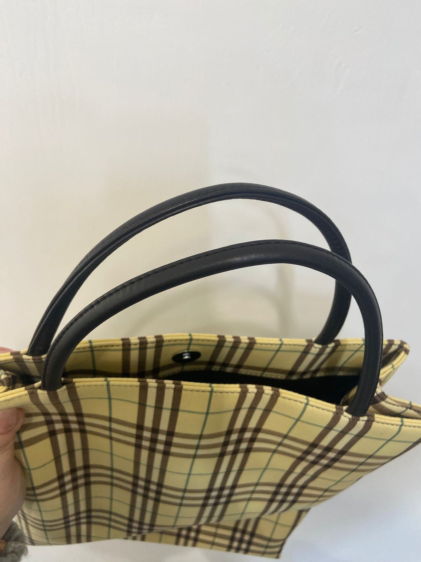 Burberry 小雞黃色格仔tote