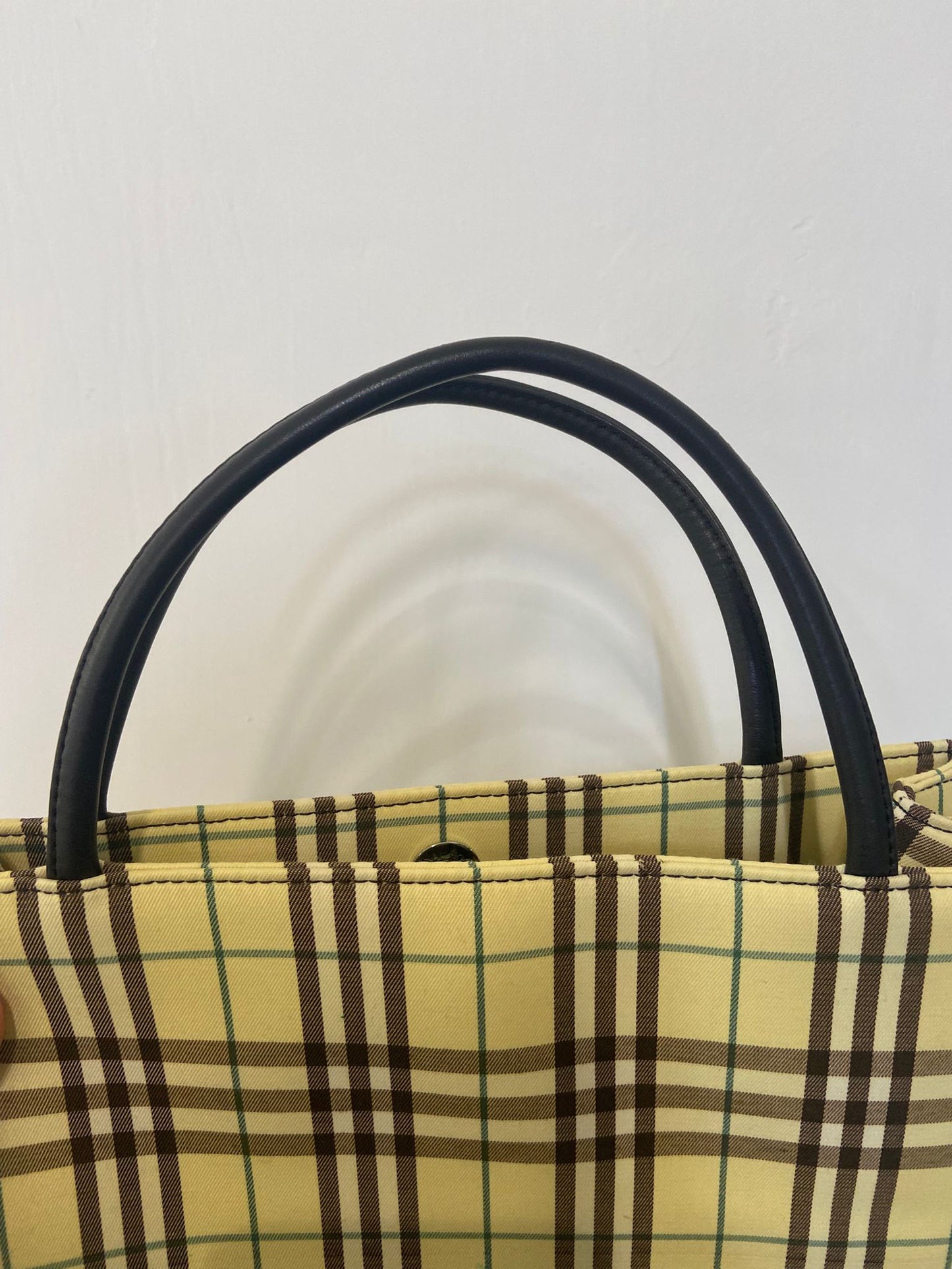 Burberry 小雞黃色格仔tote