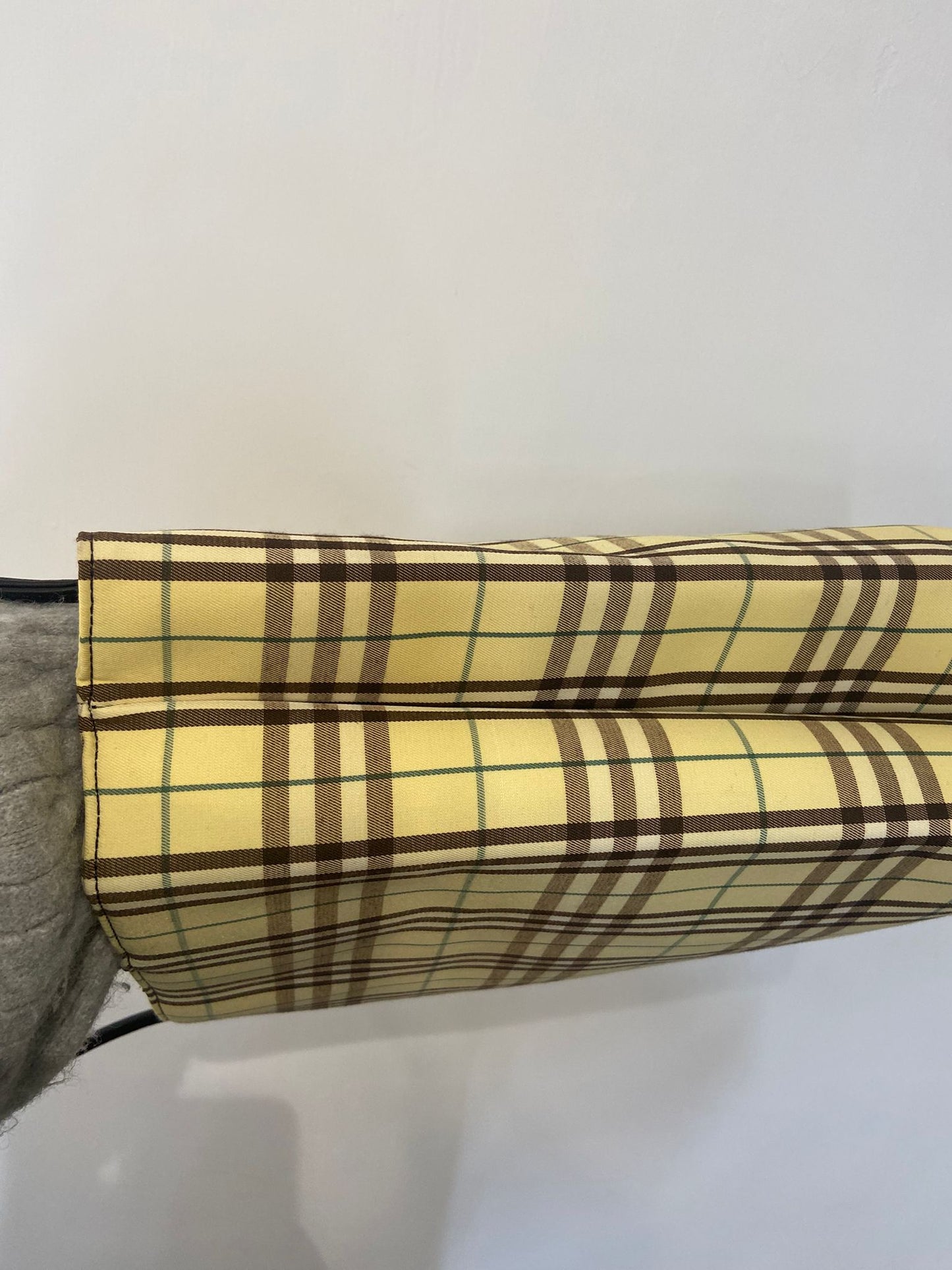 Burberry 小雞黃色格仔tote
