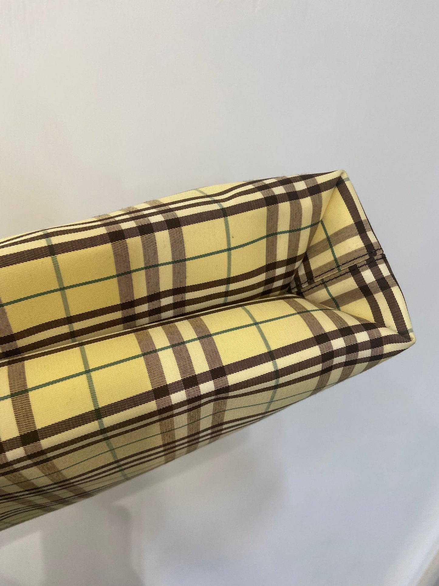 Burberry 小雞黃色格仔tote