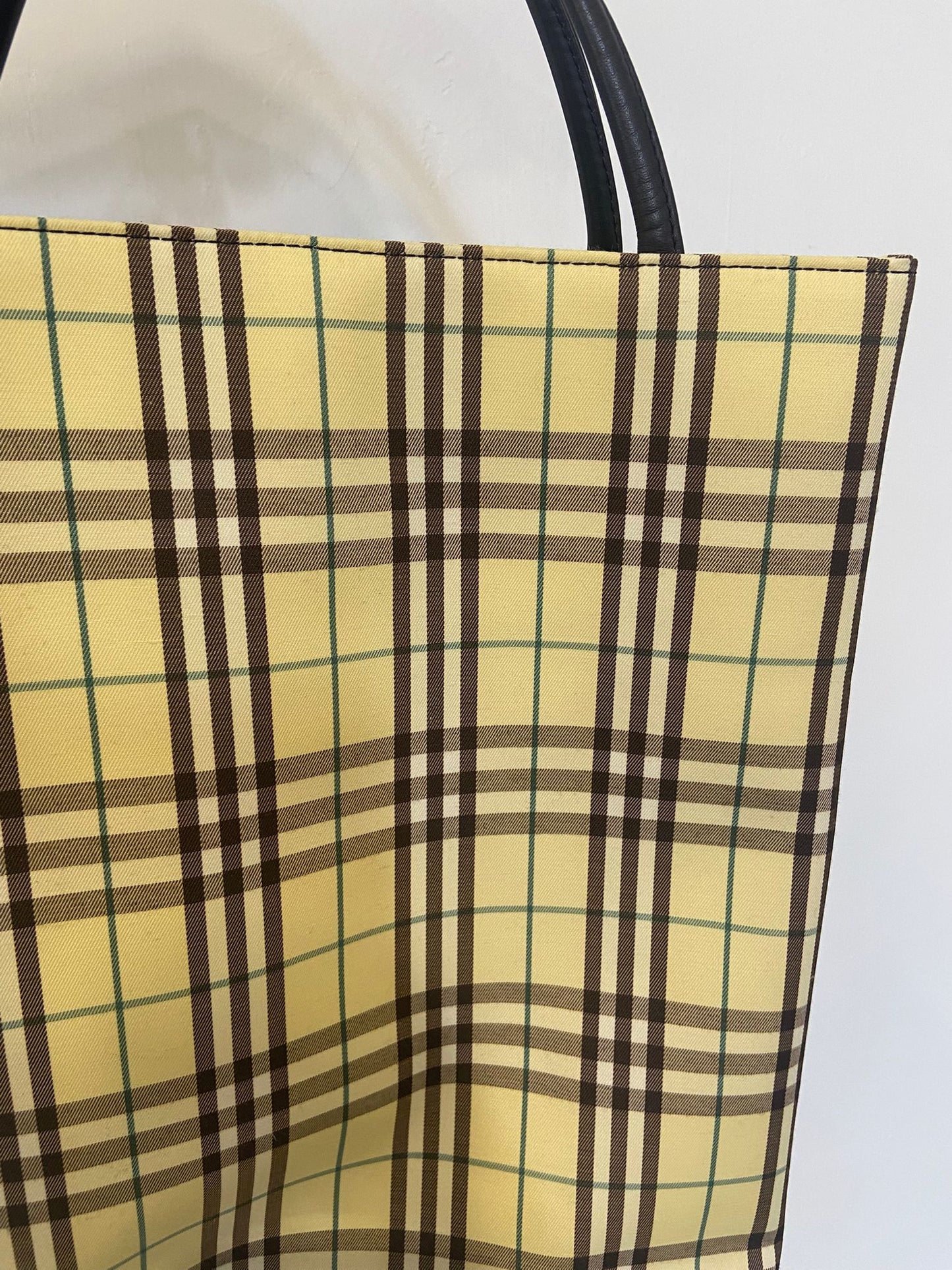 Burberry 小雞黃色格仔tote