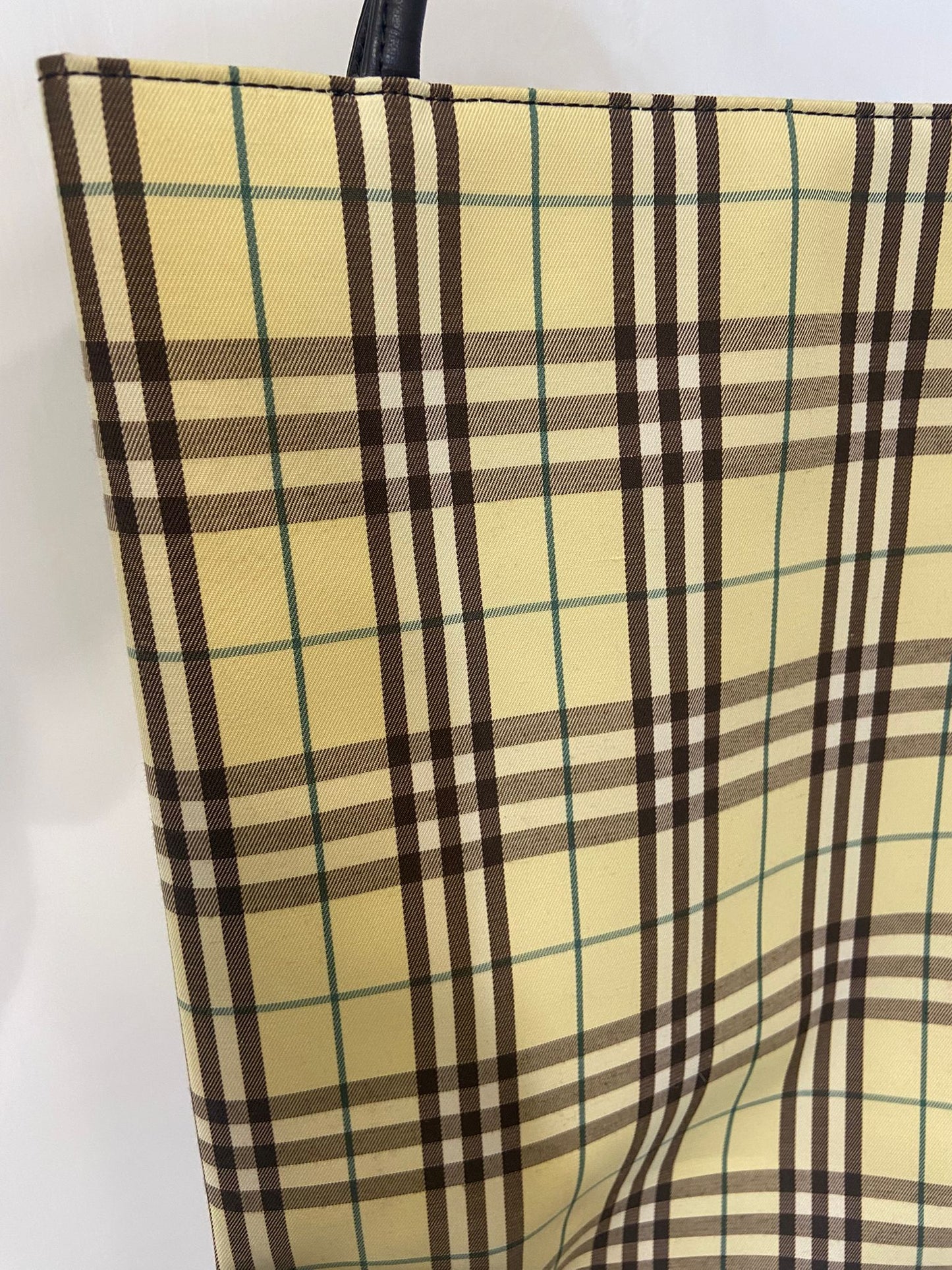 Burberry 小雞黃色格仔tote