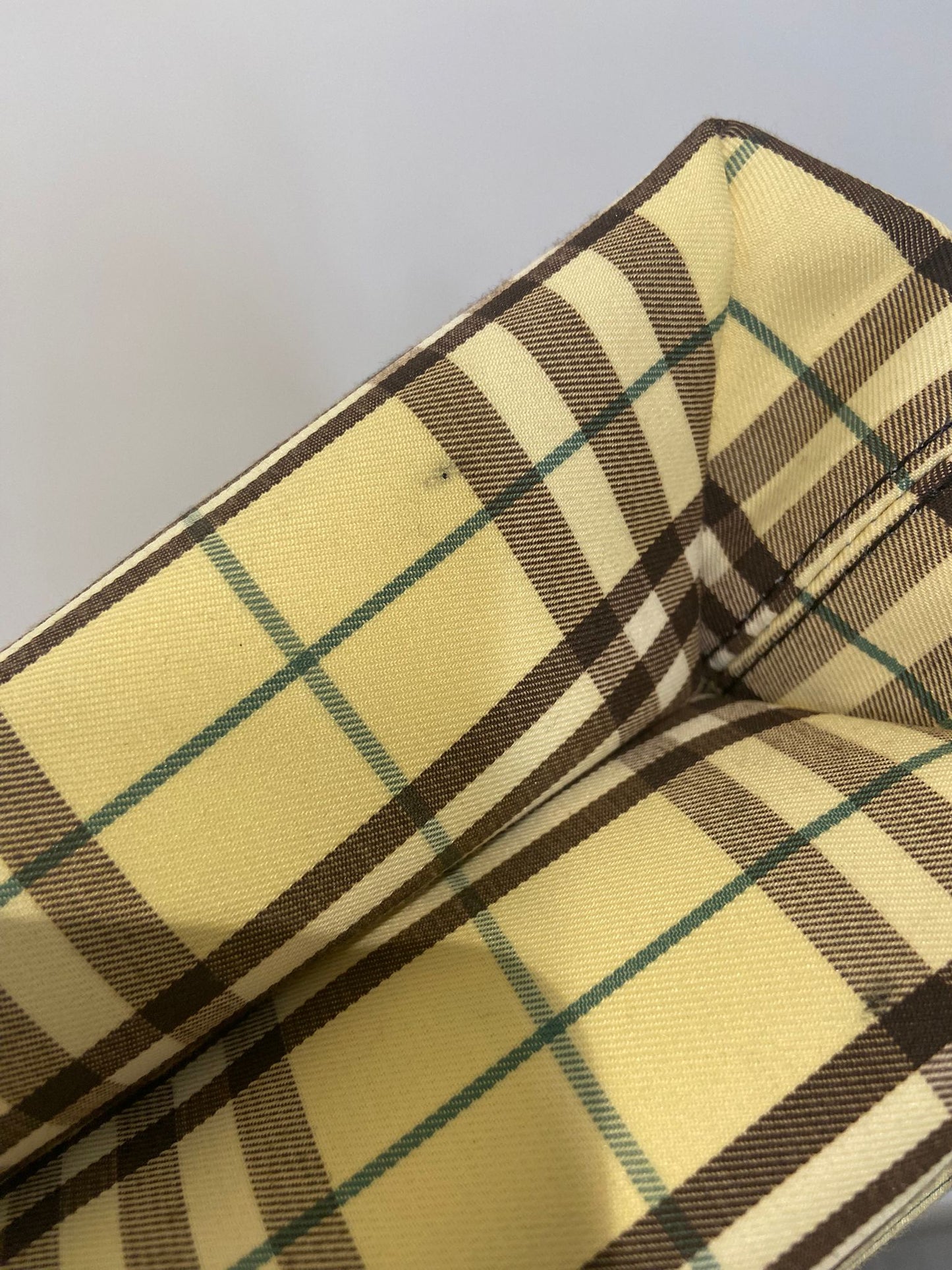 Burberry 小雞黃色格仔tote