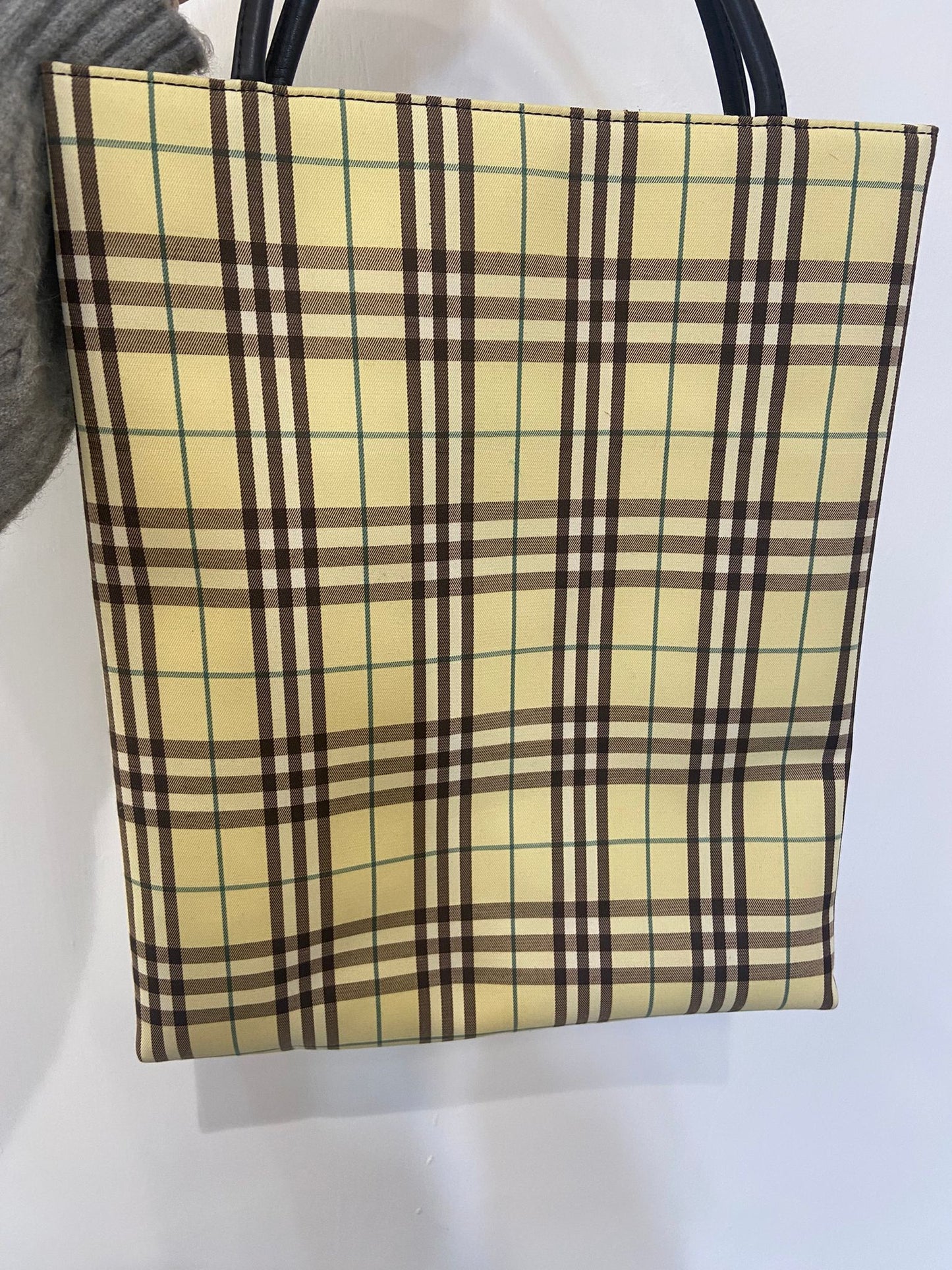 Burberry 小雞黃色格仔tote