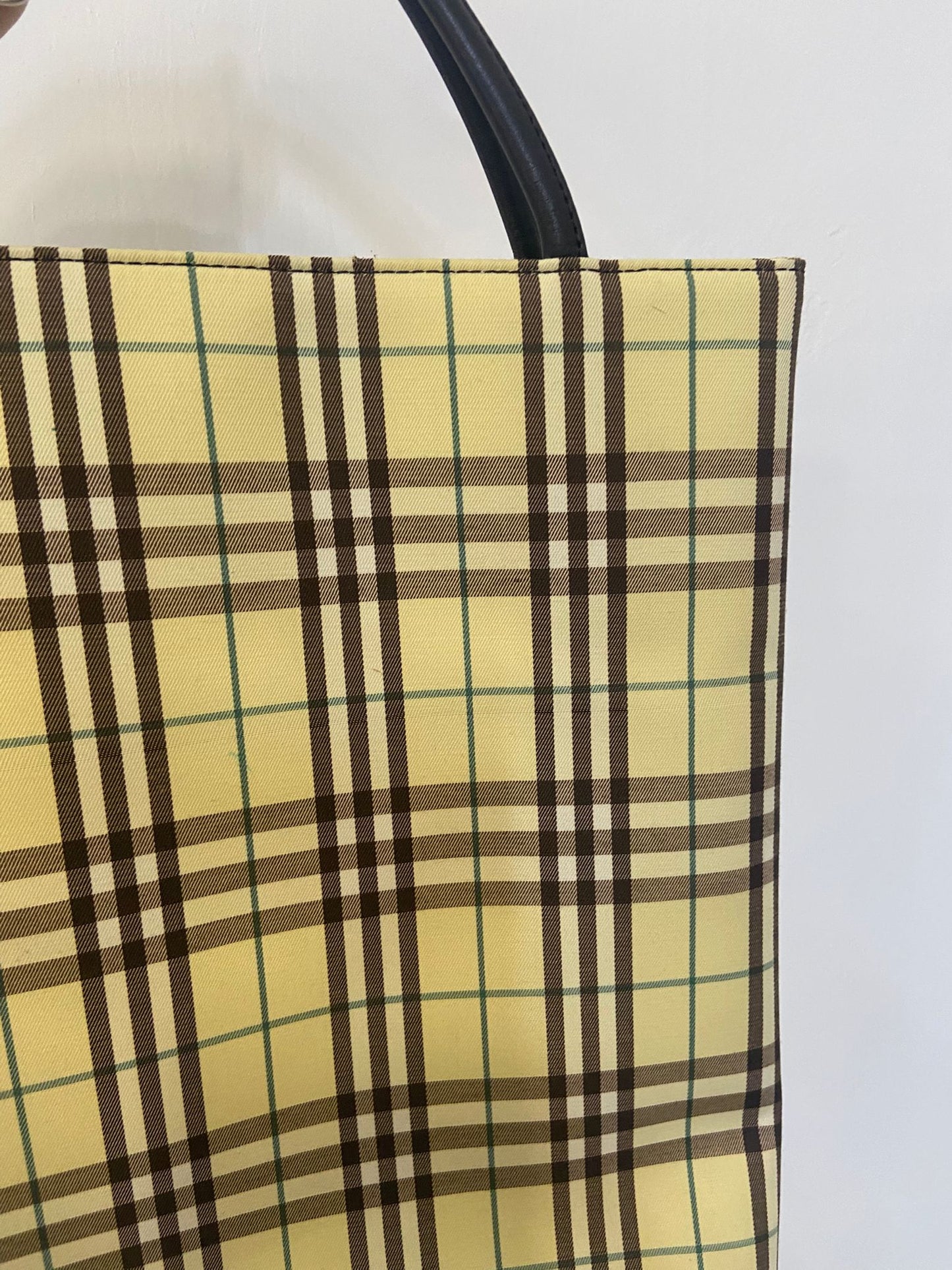 Burberry 小雞黃色格仔tote