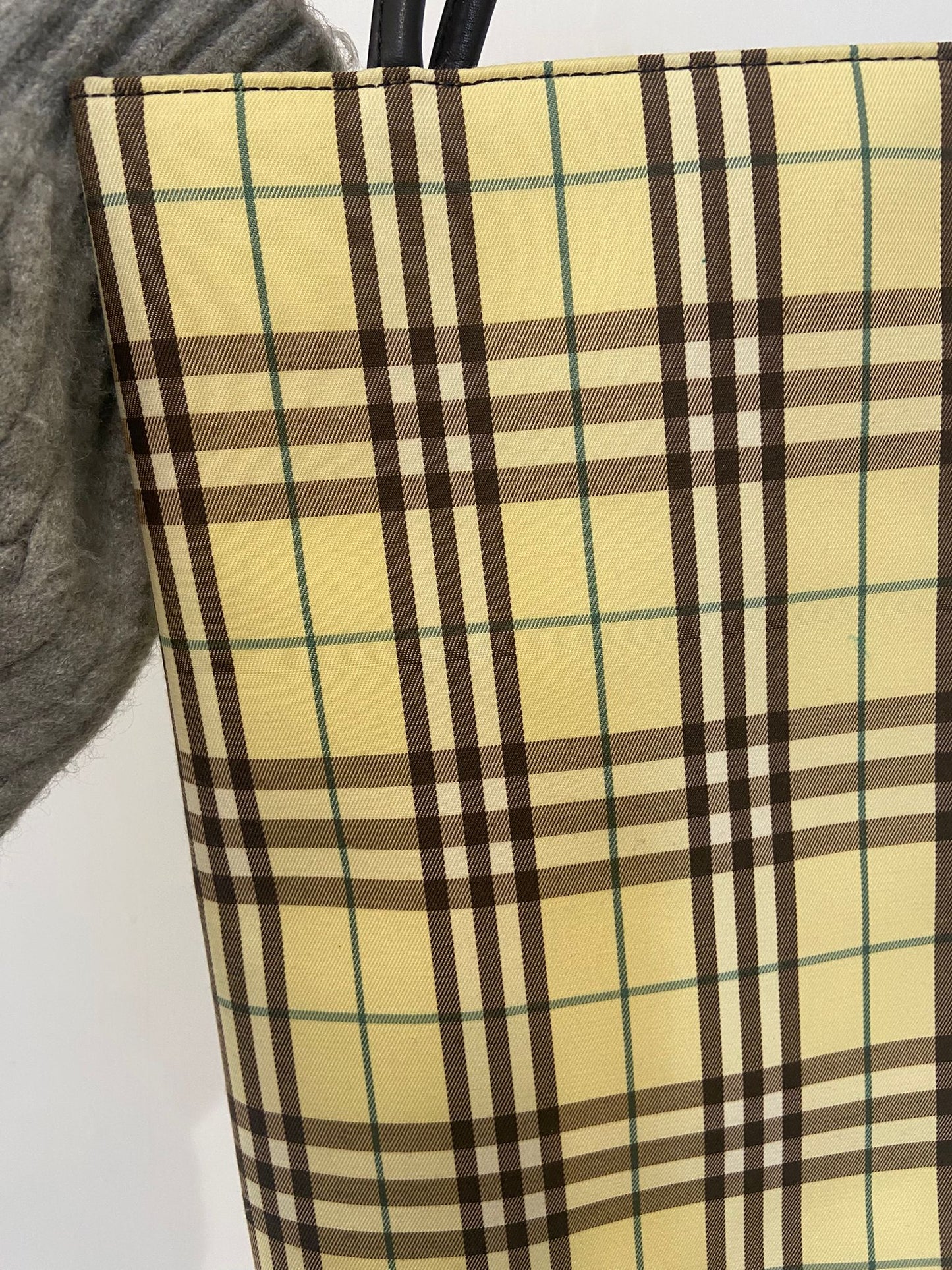 Burberry 小雞黃色格仔tote