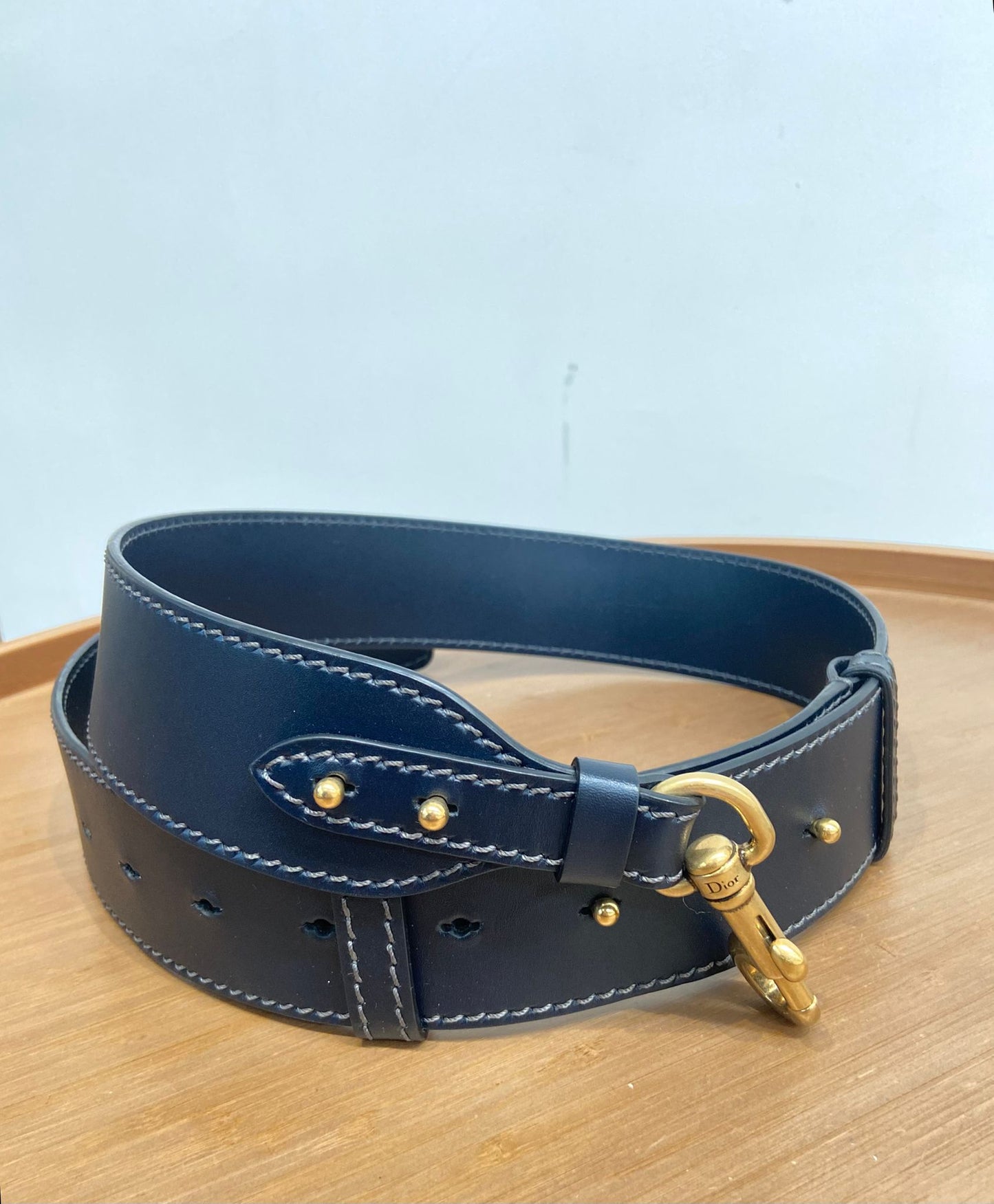 Dior 藍色粗肩帶