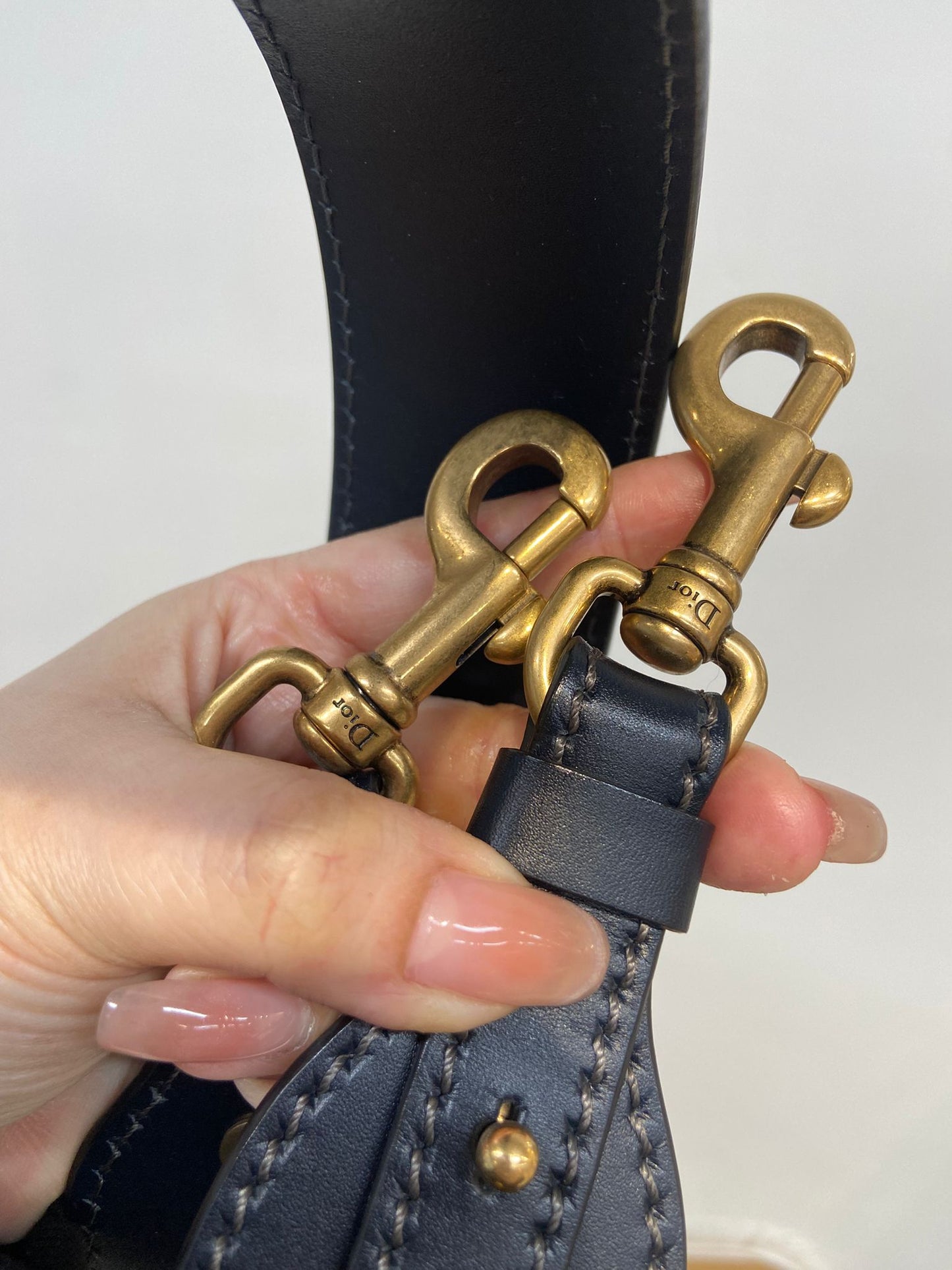 Dior 藍色粗肩帶
