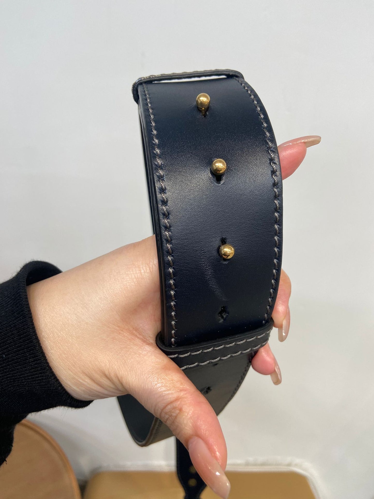 Dior 藍色粗肩帶
