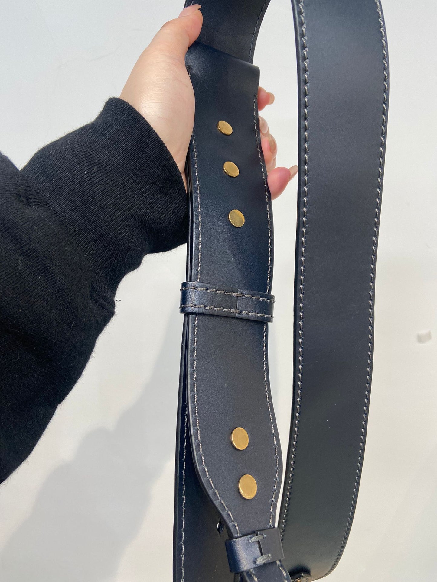 Dior 藍色粗肩帶