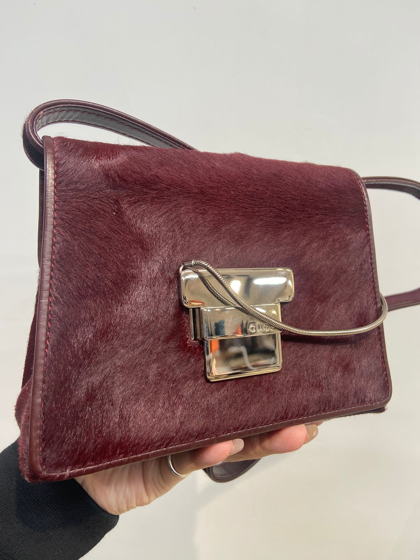GUCCI 馬毛斜孭袋