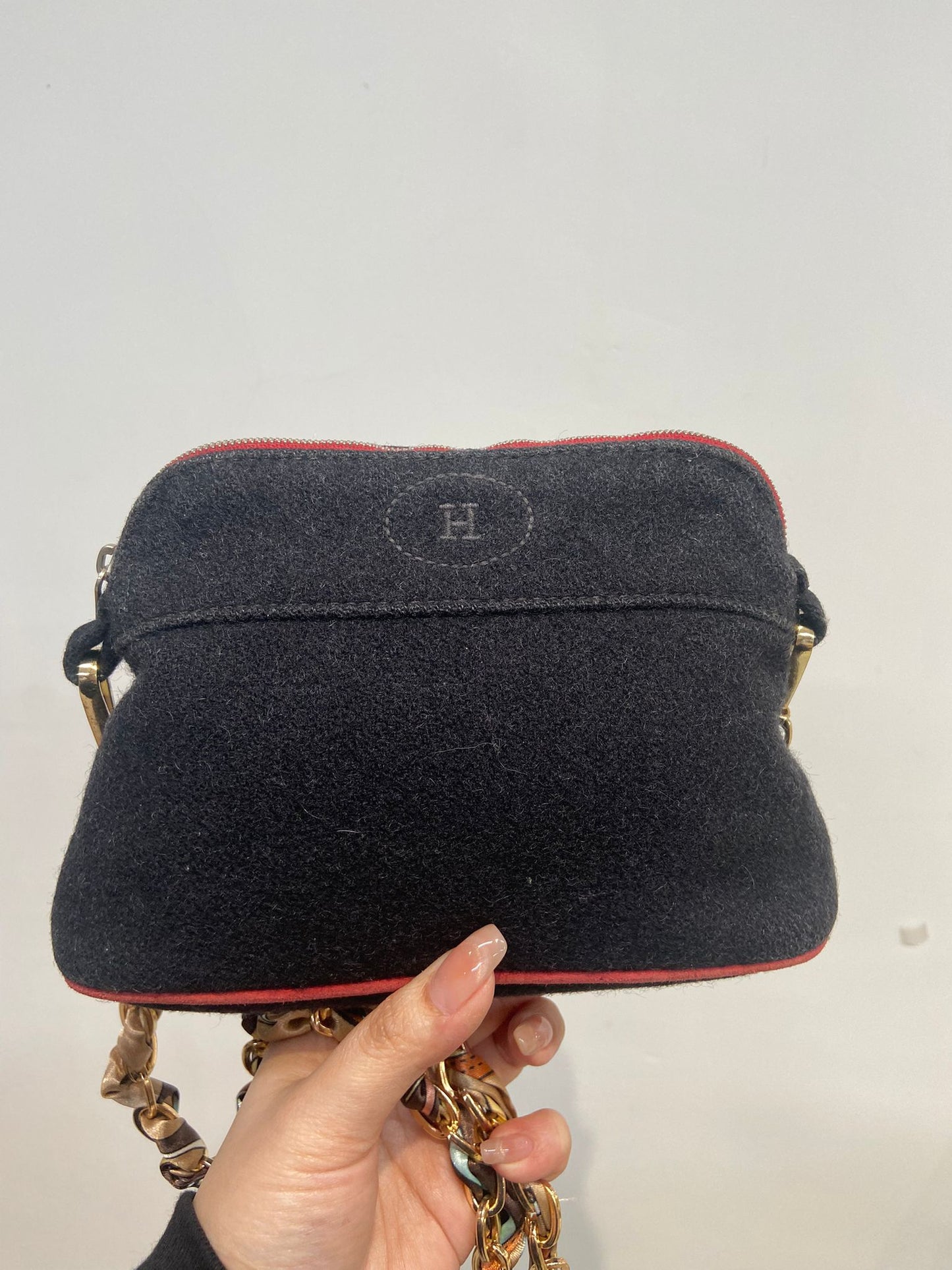 Hermes 毛氈 pouch