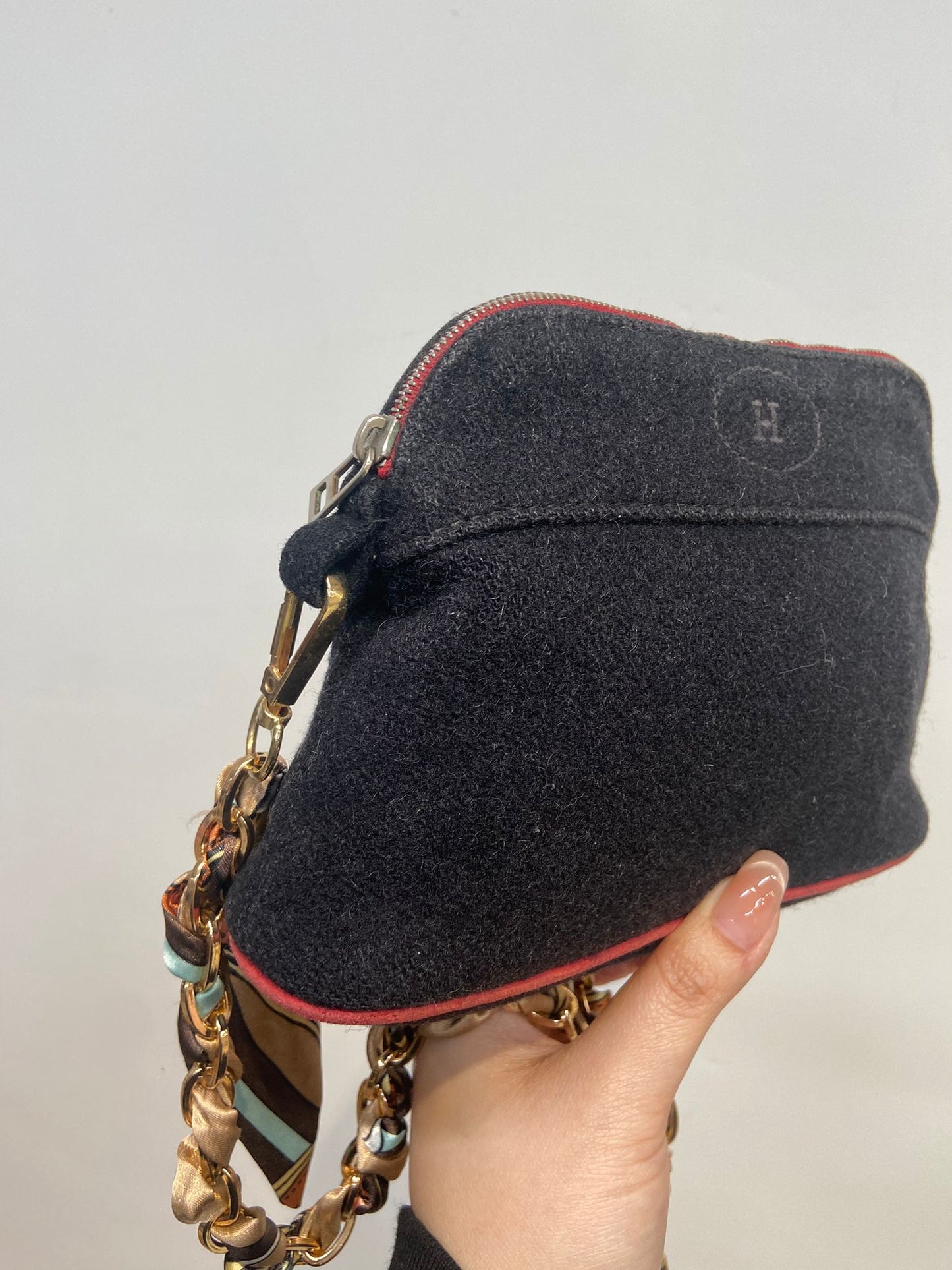 Hermes 毛氈 pouch