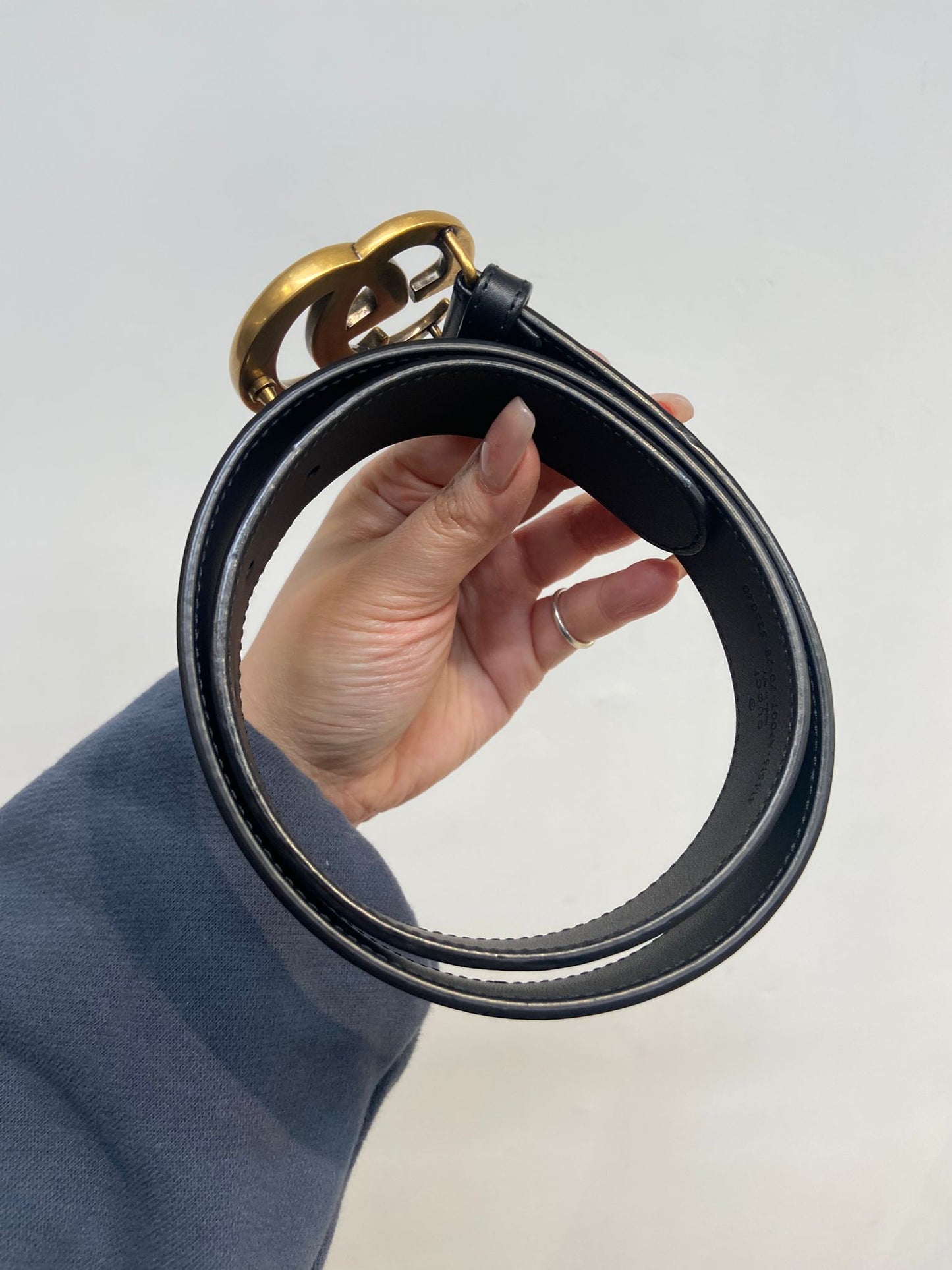 GUCCI Belt 皮帶黑金 有盒有塵袋