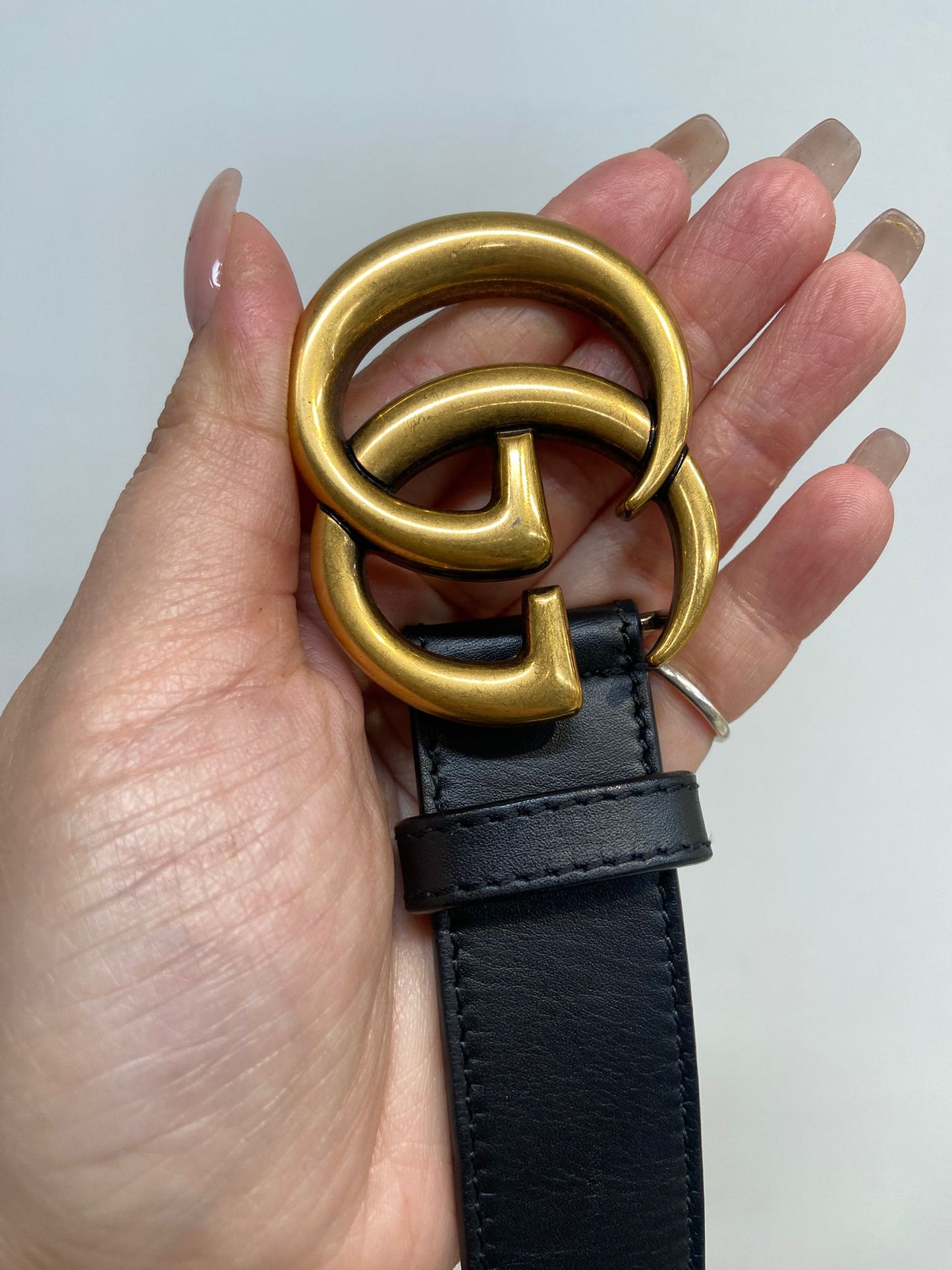 GUCCI Belt 皮帶黑金 有盒有塵袋