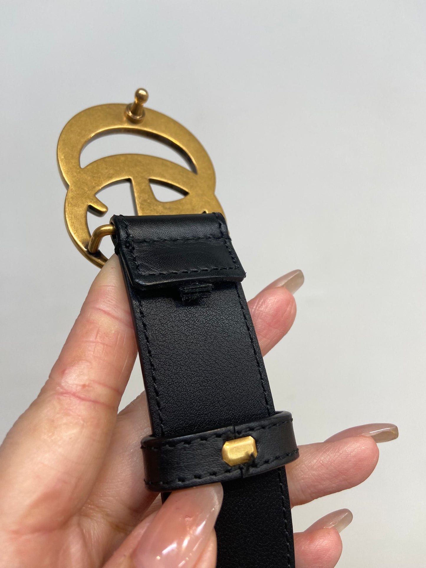 GUCCI Belt 皮帶黑金 有盒有塵袋